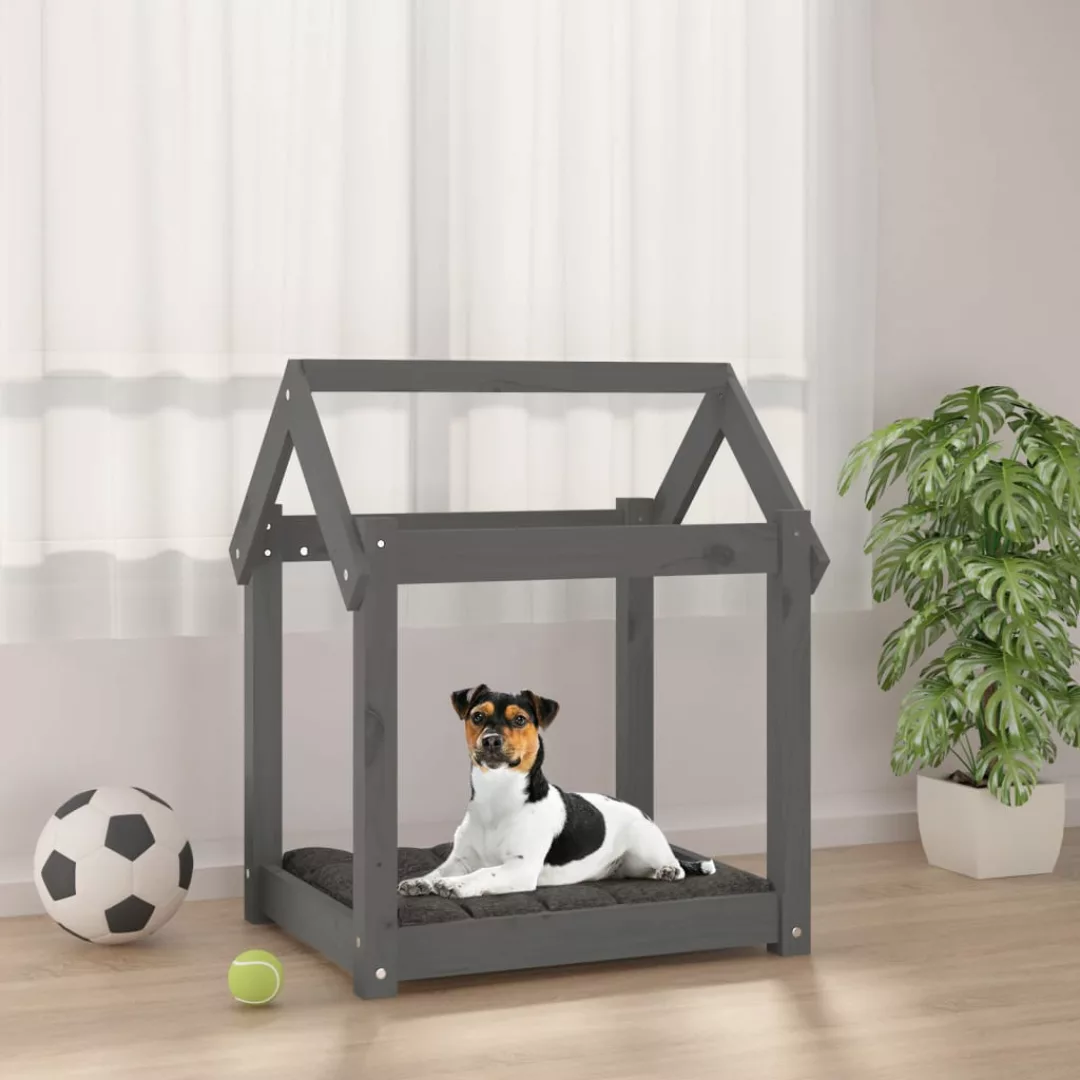 Vidaxl Hundebett Grau 61x50x70 Cm Massivholz Kiefer günstig online kaufen