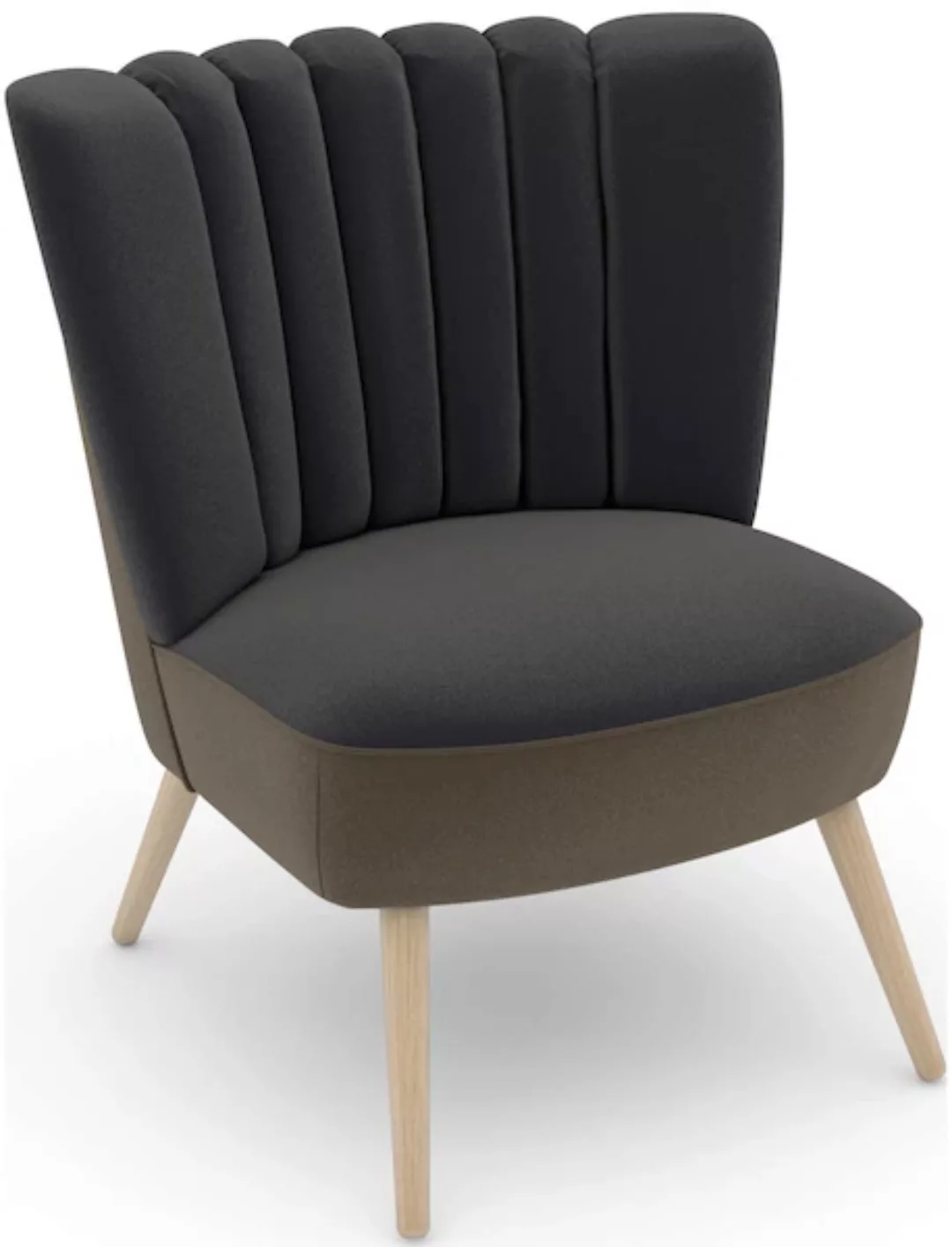 Max Winzer® Sessel »build-a-chair Aspen, Loungesessel mit Samtvelours Bezug günstig online kaufen