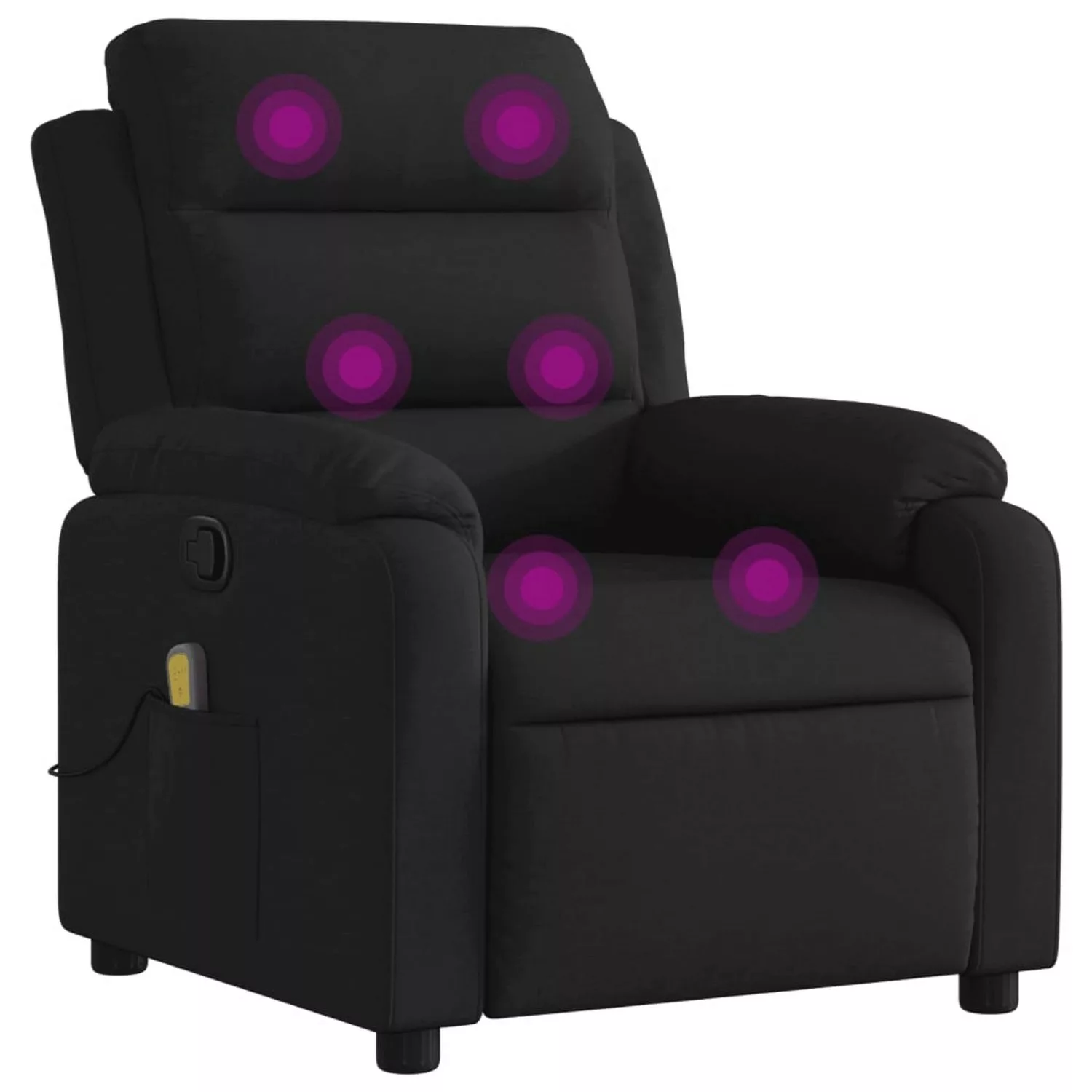 vidaXL Massagesessel Schwarz Stoff Modell 10 günstig online kaufen