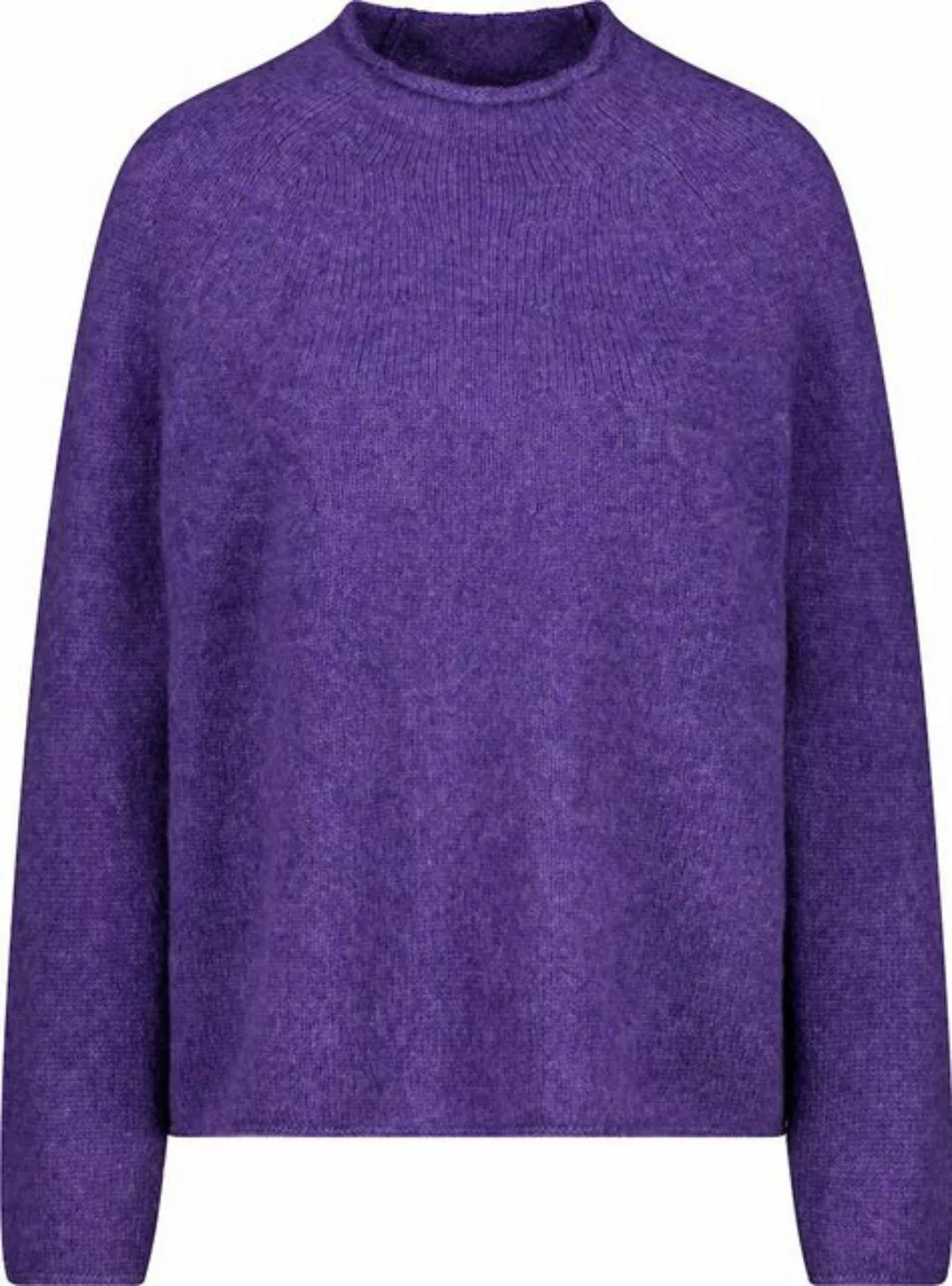 Monari Blusenshirt Flauschiger Pullover dark purple günstig online kaufen