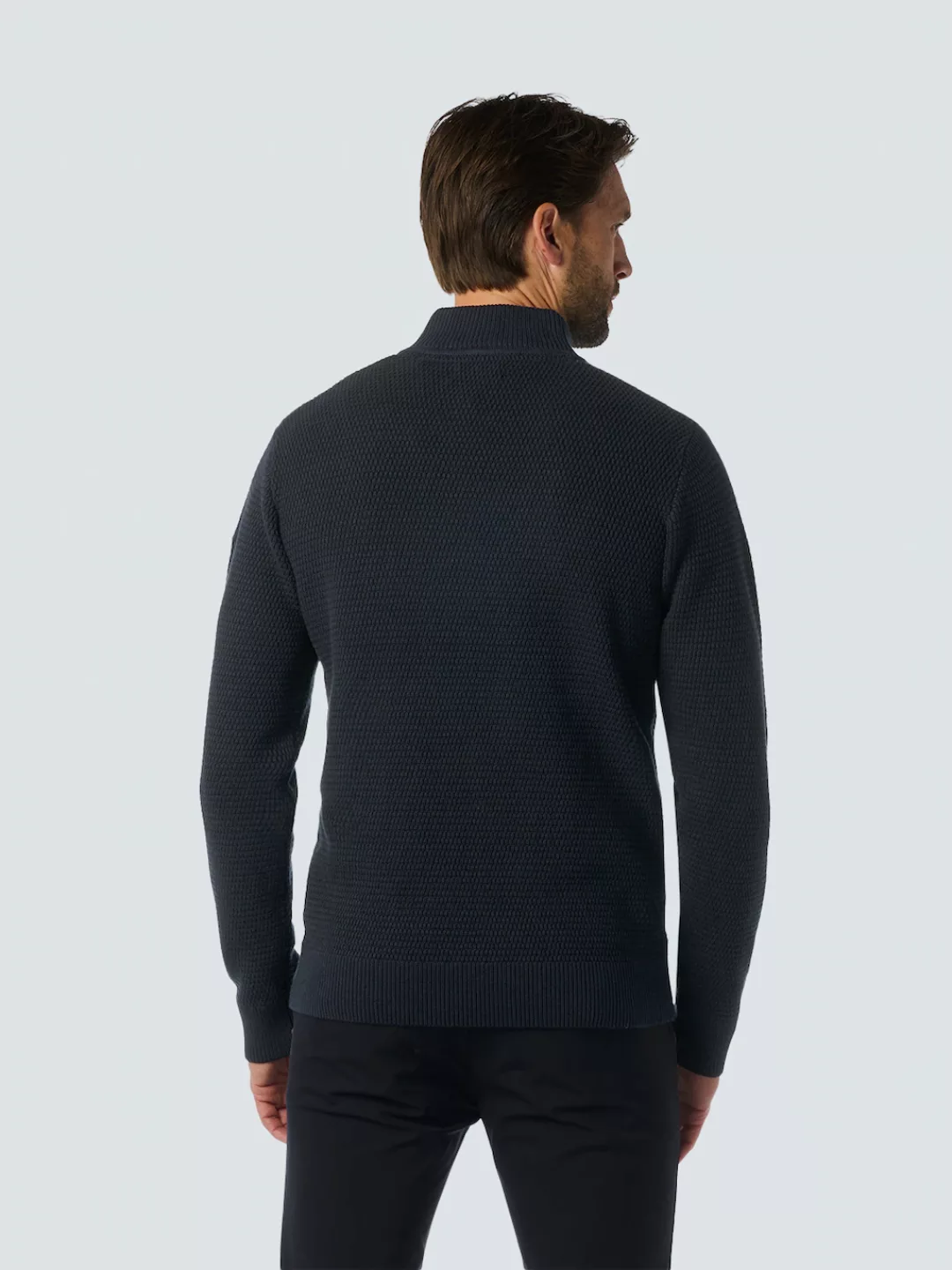 NO EXCESS Rollkragenpullover "No Excess Jacquard-Pullover mit halbem Reißve günstig online kaufen