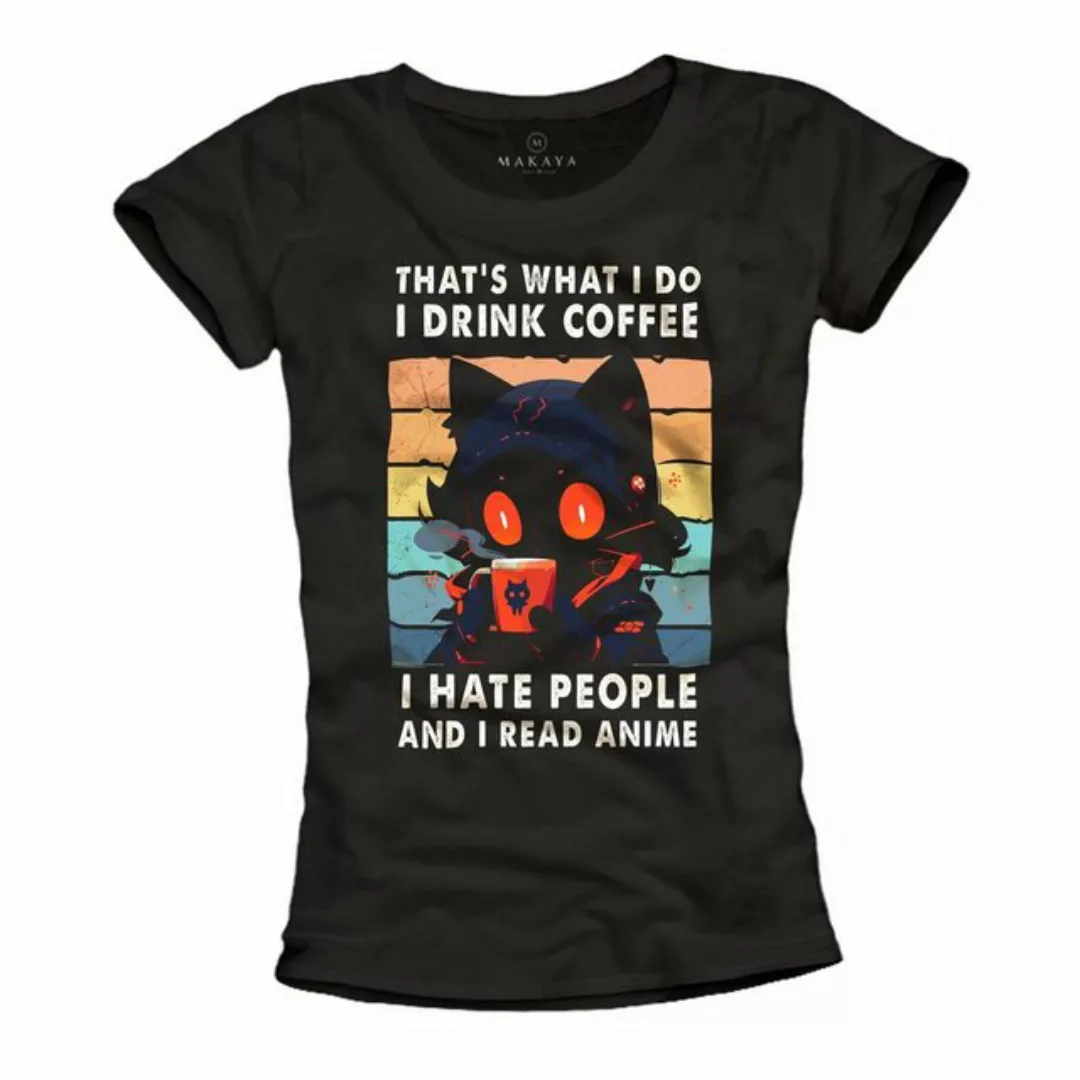 MAKAYA Print-Shirt mit Katze Spruch Lustig Sexy Witzig Ausgefallen Funshirt günstig online kaufen