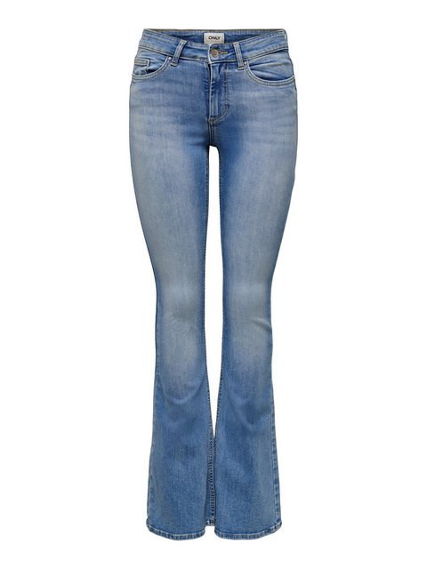 Only Damen Jeans ONLBLUSH MID FLARED TAI467 Blau - Light Blue Denim günstig online kaufen