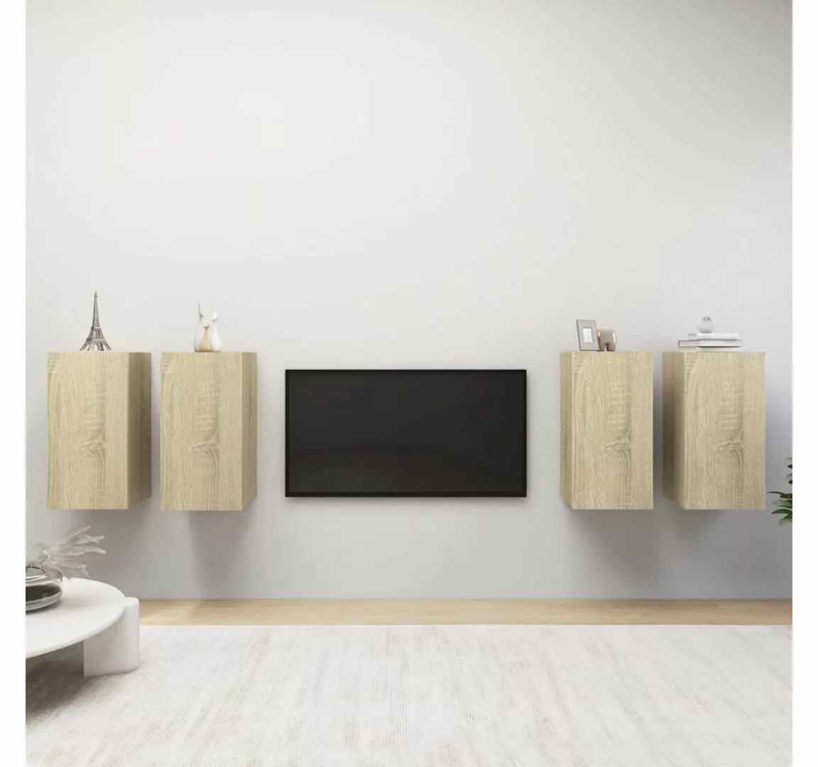 vidaXL TV-Schrank TV-Schränke 4 Stk Sonoma Eiche 30,5x30x60 cm Spanplatte L günstig online kaufen