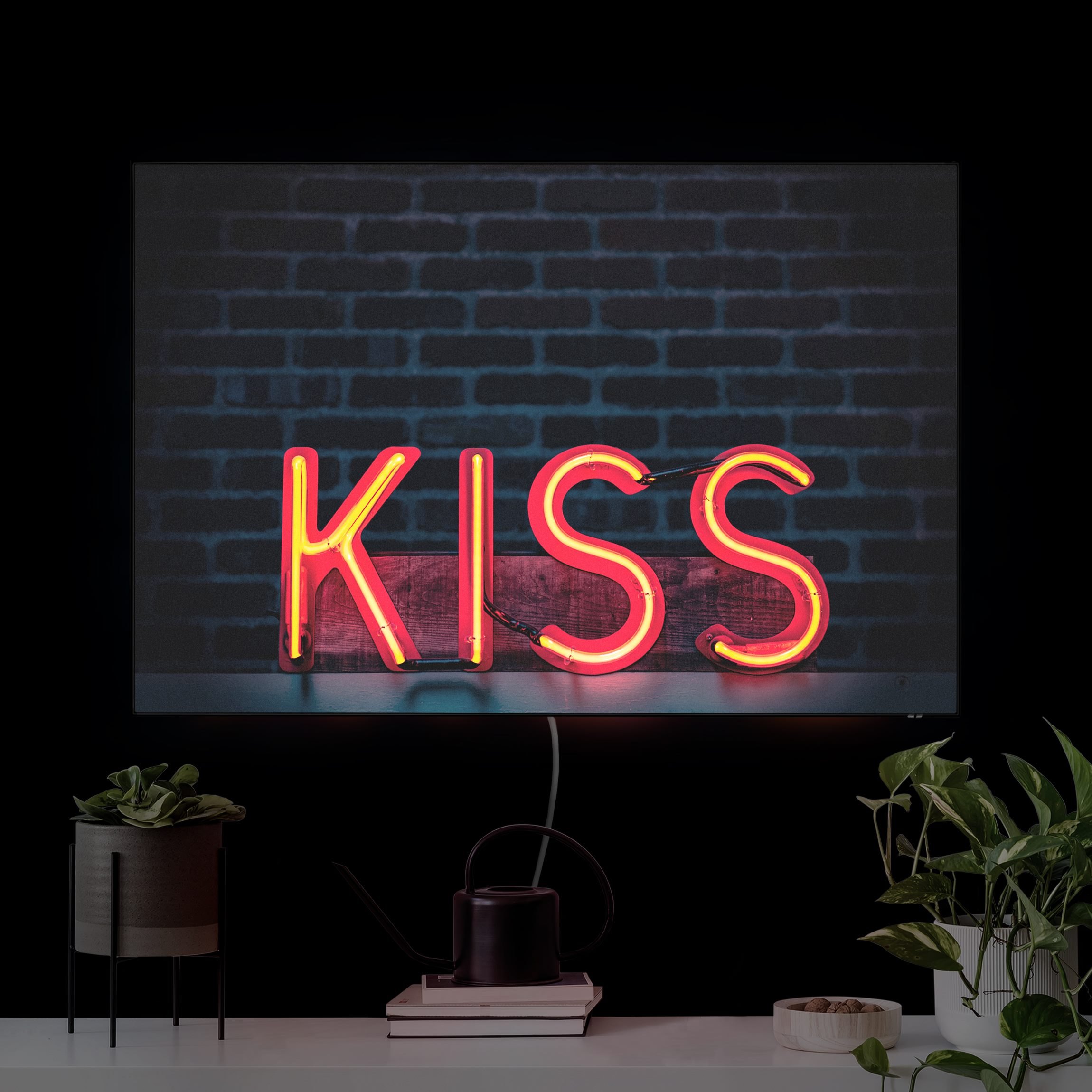 LED-Wechselbild Kiss - Neonsign günstig online kaufen