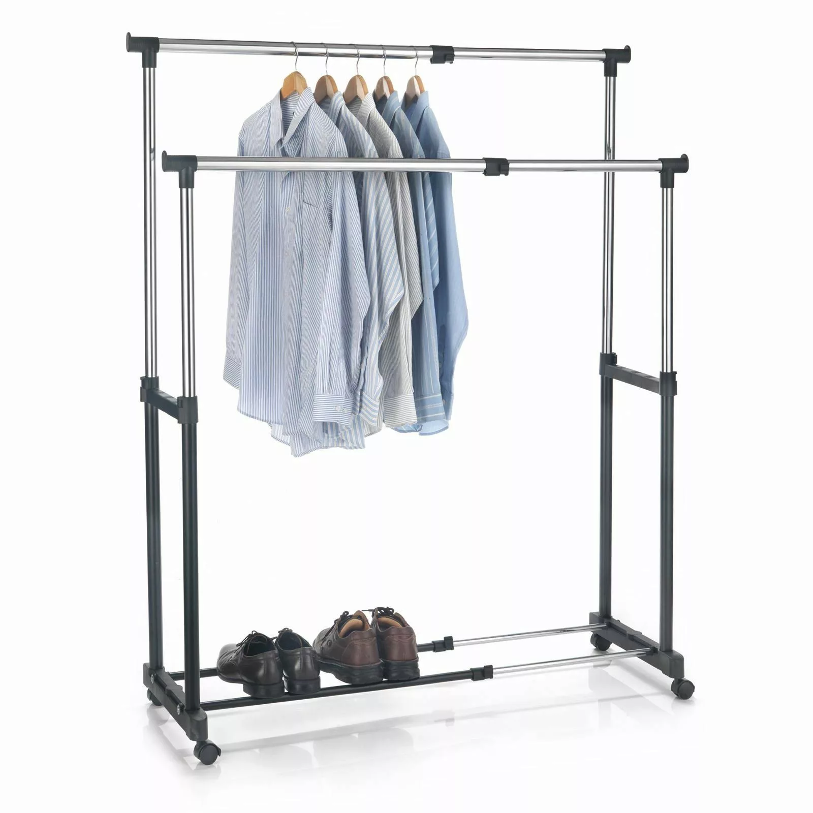 CARO-Möbel Garderobenständer CASA, Rollgarderobe Garderobenständer Kleiders günstig online kaufen