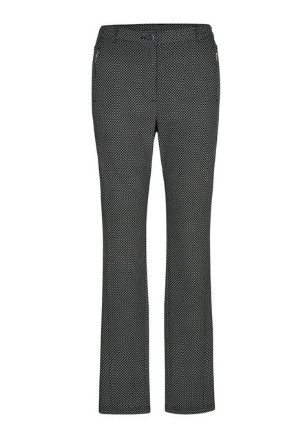 meyermode 5-Pocket-Jeans Hose Slim Fit Allover-Muster teilelastischer Bund günstig online kaufen