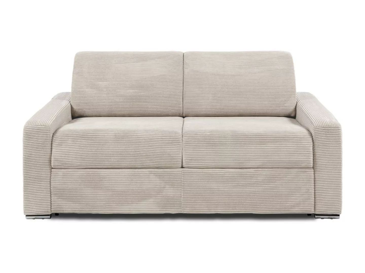 Schlafsofa mit Matratze 3-Sitzer - Cord - Beige - Liegefläche 140 cm - Matr günstig online kaufen