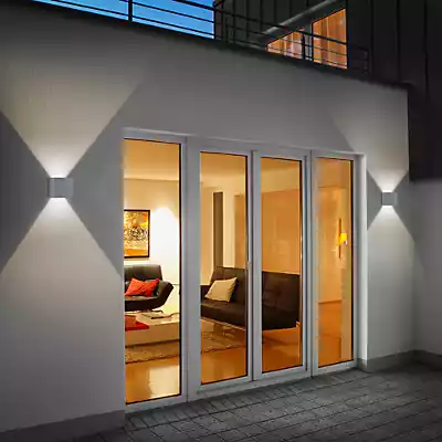 LED Wandleuchte Siri 44 in silbergrau 2x 3W 520lm IP54 Lichtaustritt verste günstig online kaufen