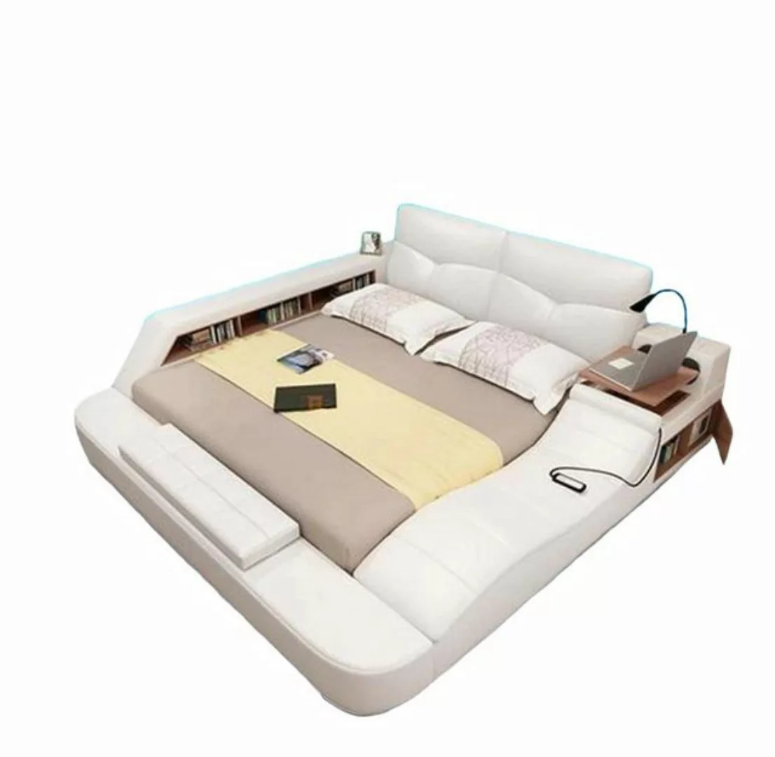 JVmoebel Bett Luxus Leder Design Polster Betten Doppel Modernes Bett Ehe 18 günstig online kaufen