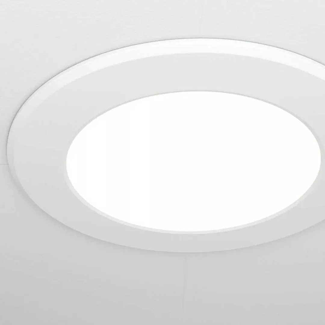 LED Einbauleuchte Stockton in Weiß 7W 750lm IP44 97mm günstig online kaufen