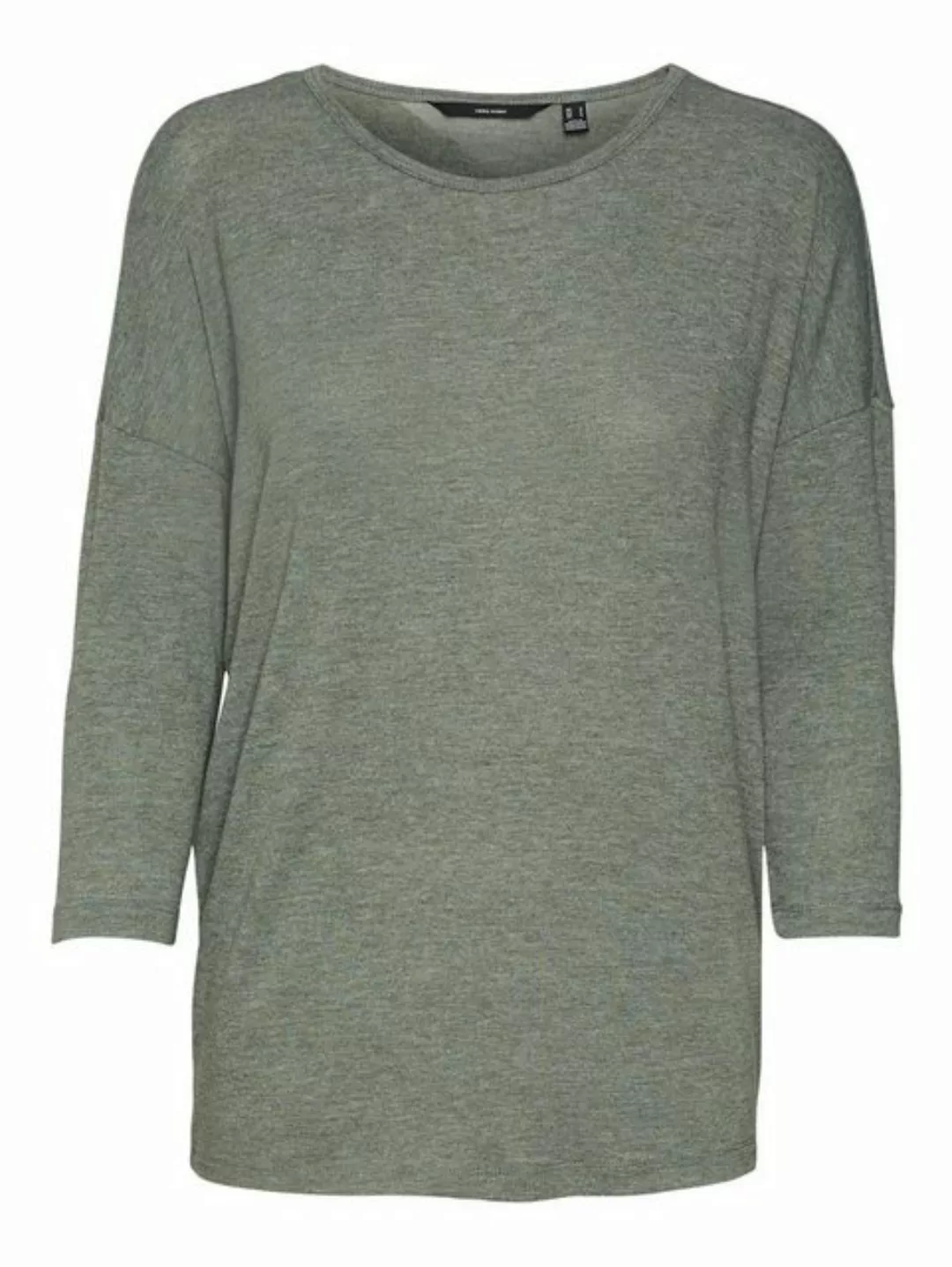 Vero Moda T-Shirt Einfarbiges 3/4 Arm Shirt Rundhals Langarm Top Oberteil V günstig online kaufen