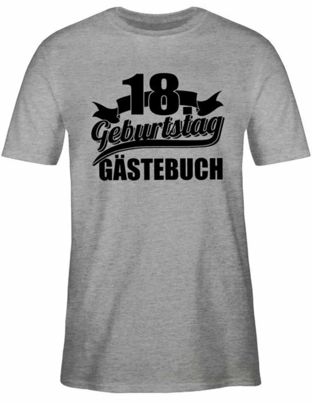 Shirtracer T-Shirt Gästebuch Achtzehnter Geburtstag 18. Geburtstag günstig online kaufen