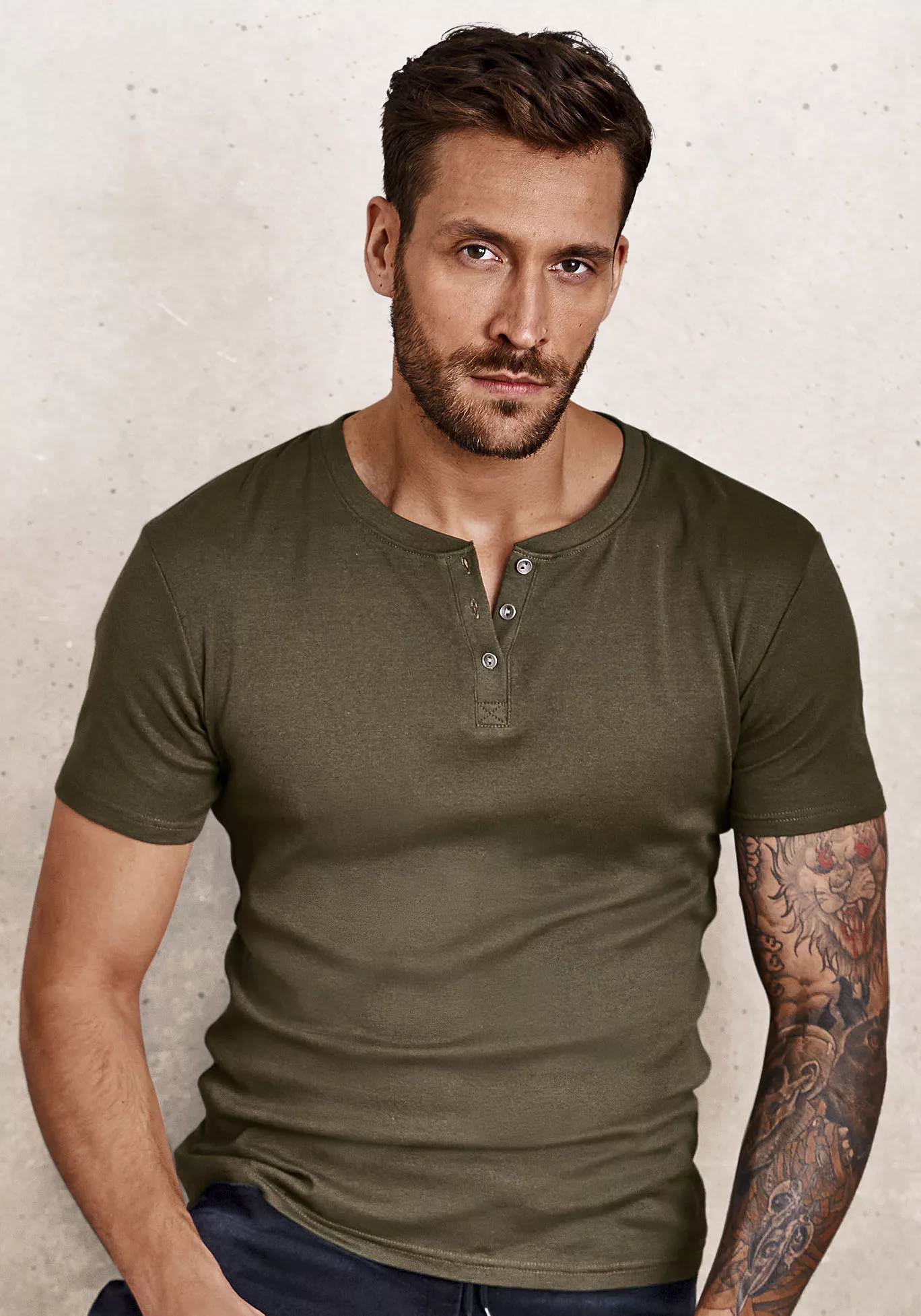H.I.S T-Shirt, mit aufwendiger Knopfleiste perfekt als Unterziehshirt günstig online kaufen
