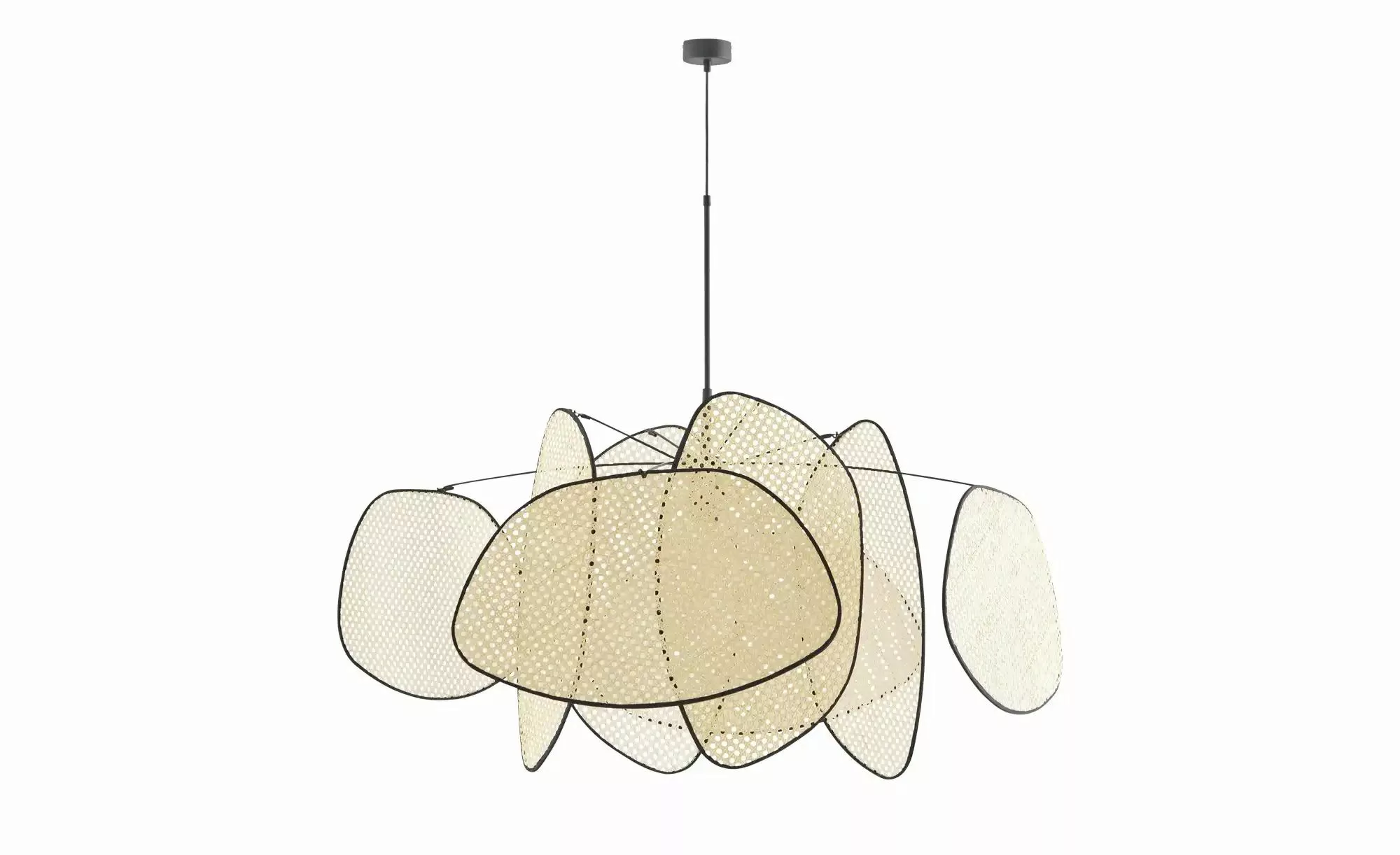 Pendelleuchte ¦ holzfarben ¦ Maße (cm): H: 120  Ø: 100 Lampen & Leuchten > günstig online kaufen