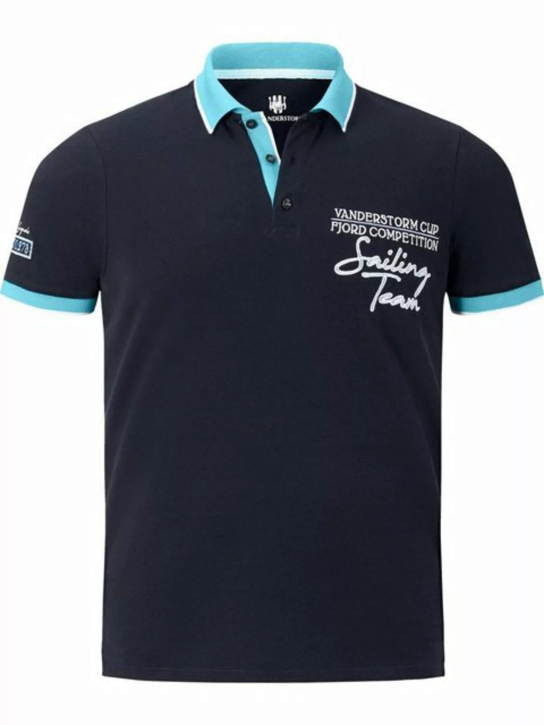 Jan Vanderstorm Poloshirt IWAR mit abgestimmten Kontrasten günstig online kaufen