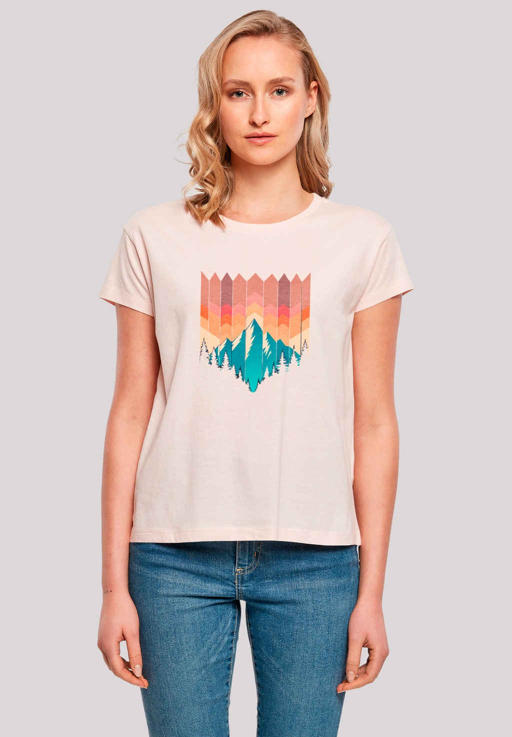 F4NT4STIC T-Shirt "Berg Sonnenuntergang Geometrisch", Premium Qualität günstig online kaufen