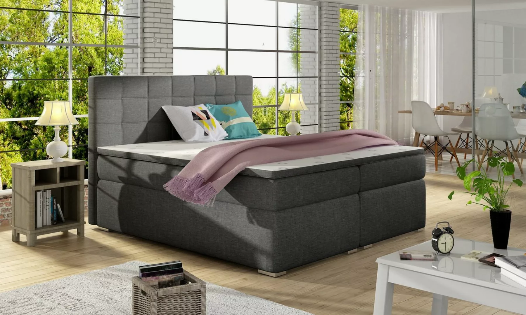 Best for Home Boxspringbett Alice mit Bettkasten Bonellfederkern inkl. 4 cm günstig online kaufen