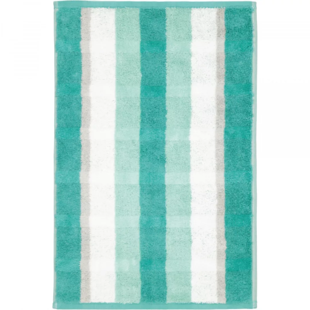 Cawö Handtücher Noblesse Stripe 1087 - Farbe: smaragd - 44 - Duschtuch 80x1 günstig online kaufen