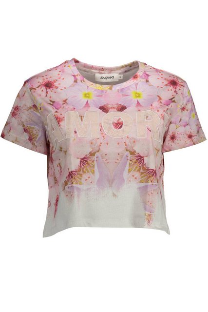 Desigual T-Shirt Damen Kurzarm-T-Shirt Rosa mit Stickerei und günstig online kaufen