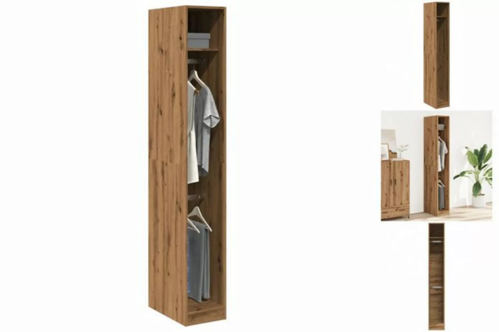 vidaXL Kleiderschrank Kleiderschrank Artisan-Eiche 30x50x200 cm Spanplatte günstig online kaufen