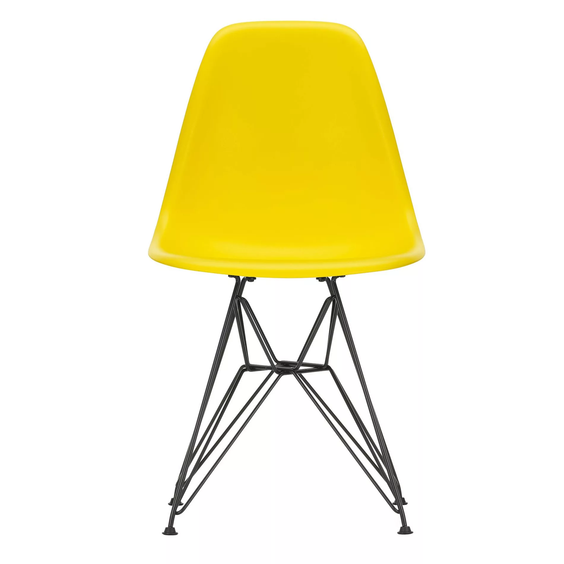 Vitra - Eames Plastic Side Chair DSR Gestell schwarz - sunlight/Sitz Polypr günstig online kaufen
