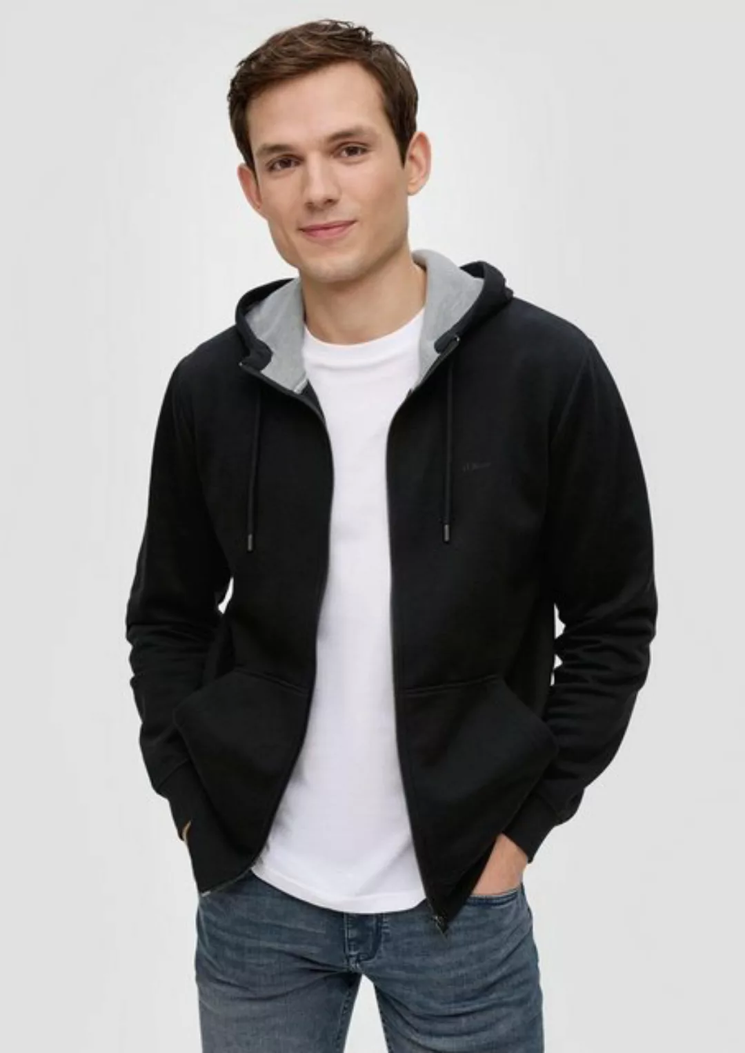 s.Oliver Sweatshirt Casual (1-tlg) mit Kapuze, Tasche, Reißverschluss, lang günstig online kaufen