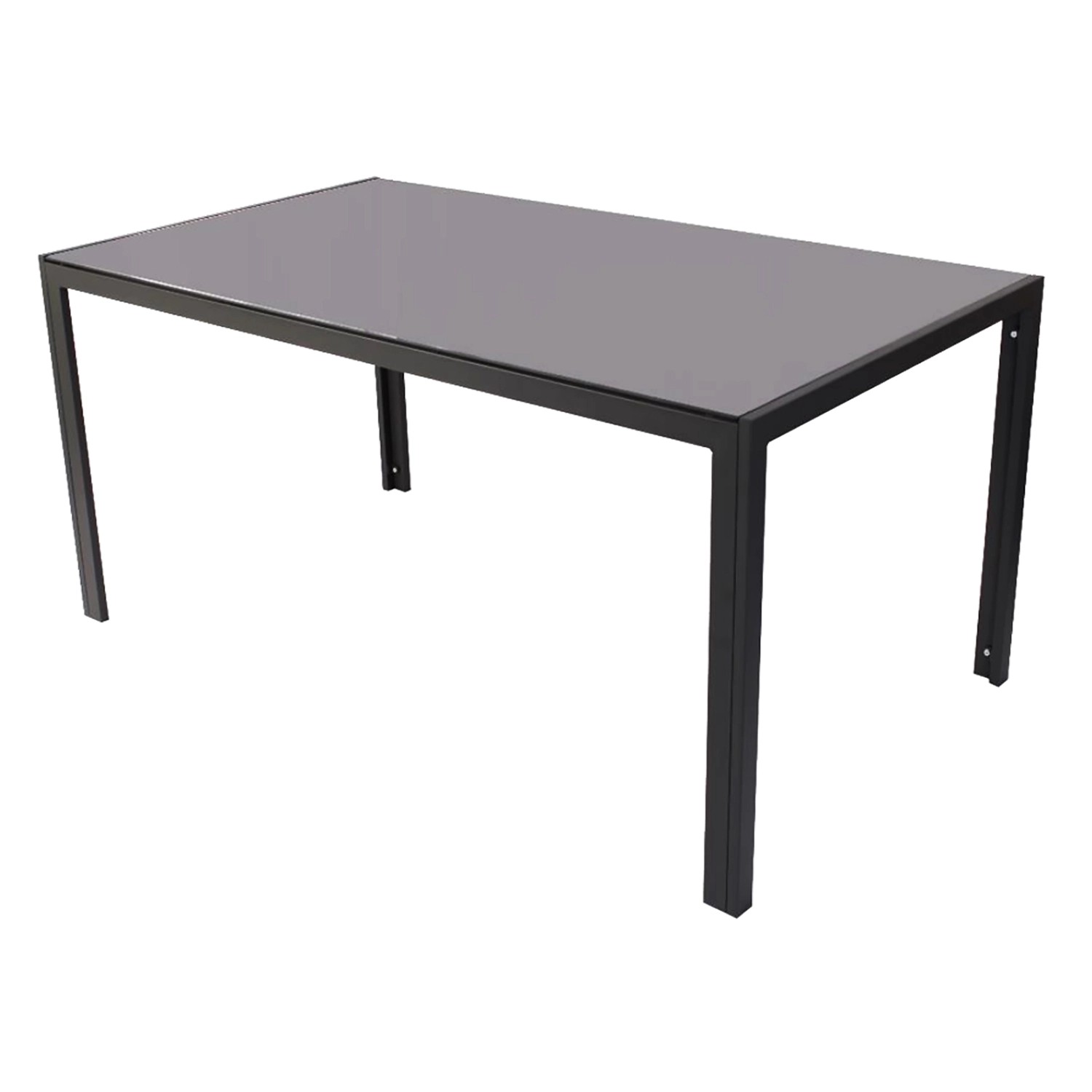 Mojawo Gartentisch Dunkelgrau Black Tempered Glasplatte 160x90cm günstig online kaufen