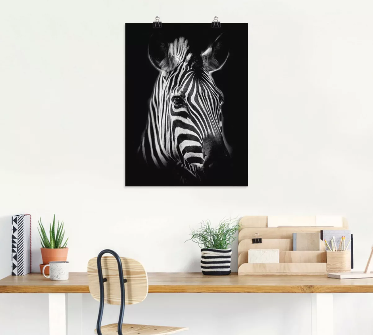 Artland Wandbild "Zebra", Zebra Bilder, (1 St.), als Alubild, Outdoorbild, günstig online kaufen