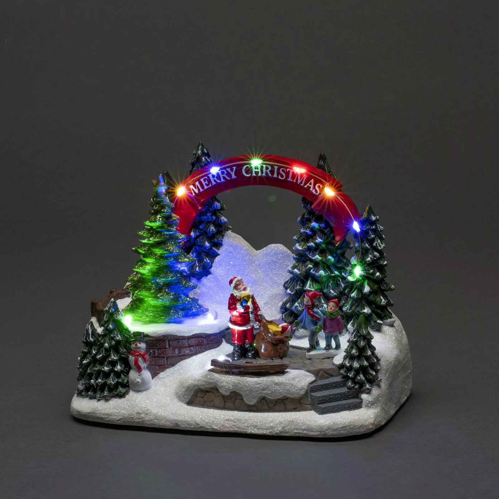 LED-Dekoleuchte Santa und Kinder, mit Musik günstig online kaufen