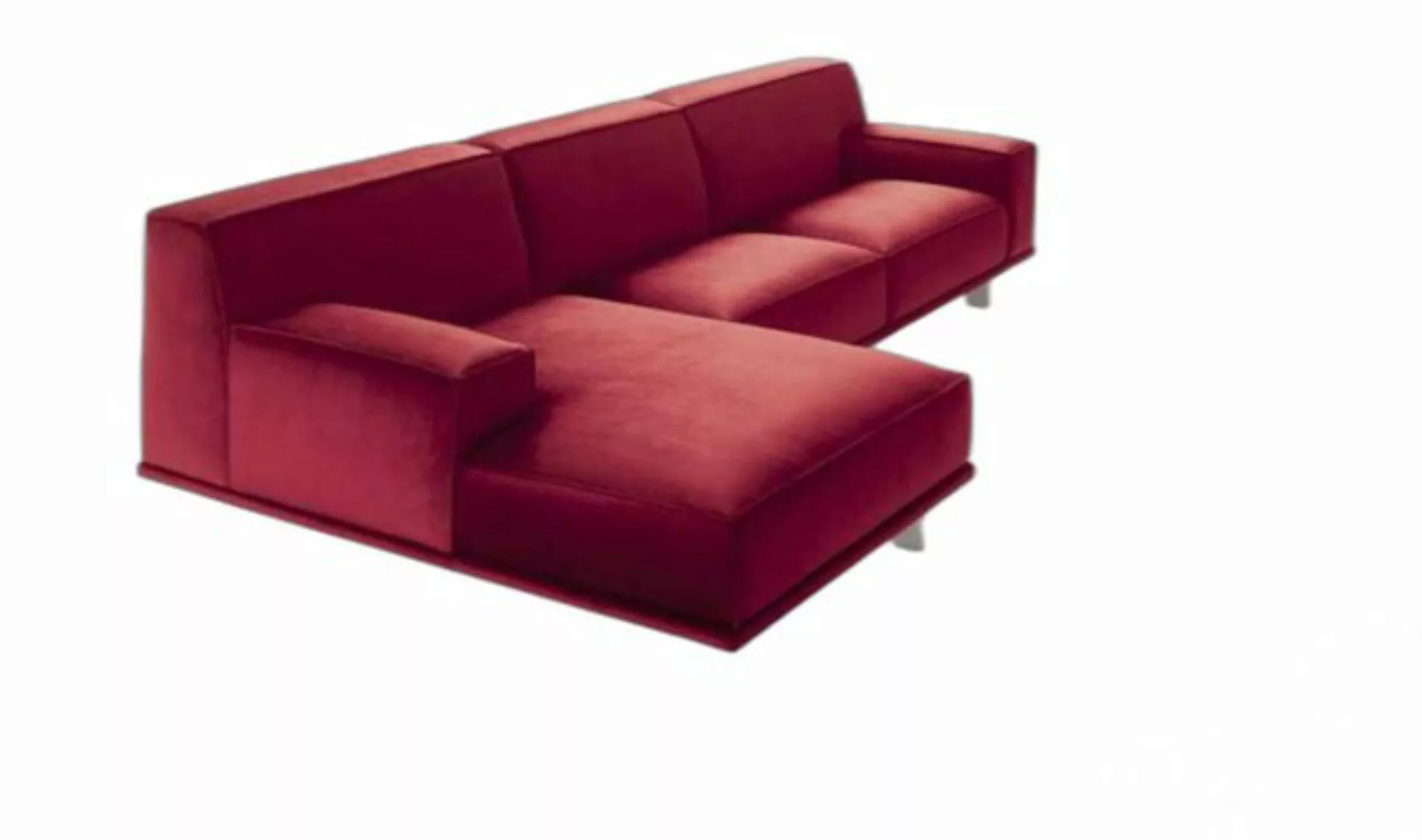 Xlmoebel Ecksofa Rotes Wohngebiet Sofa Ecksofa Stoffpolster Stil Eckcouch, günstig online kaufen