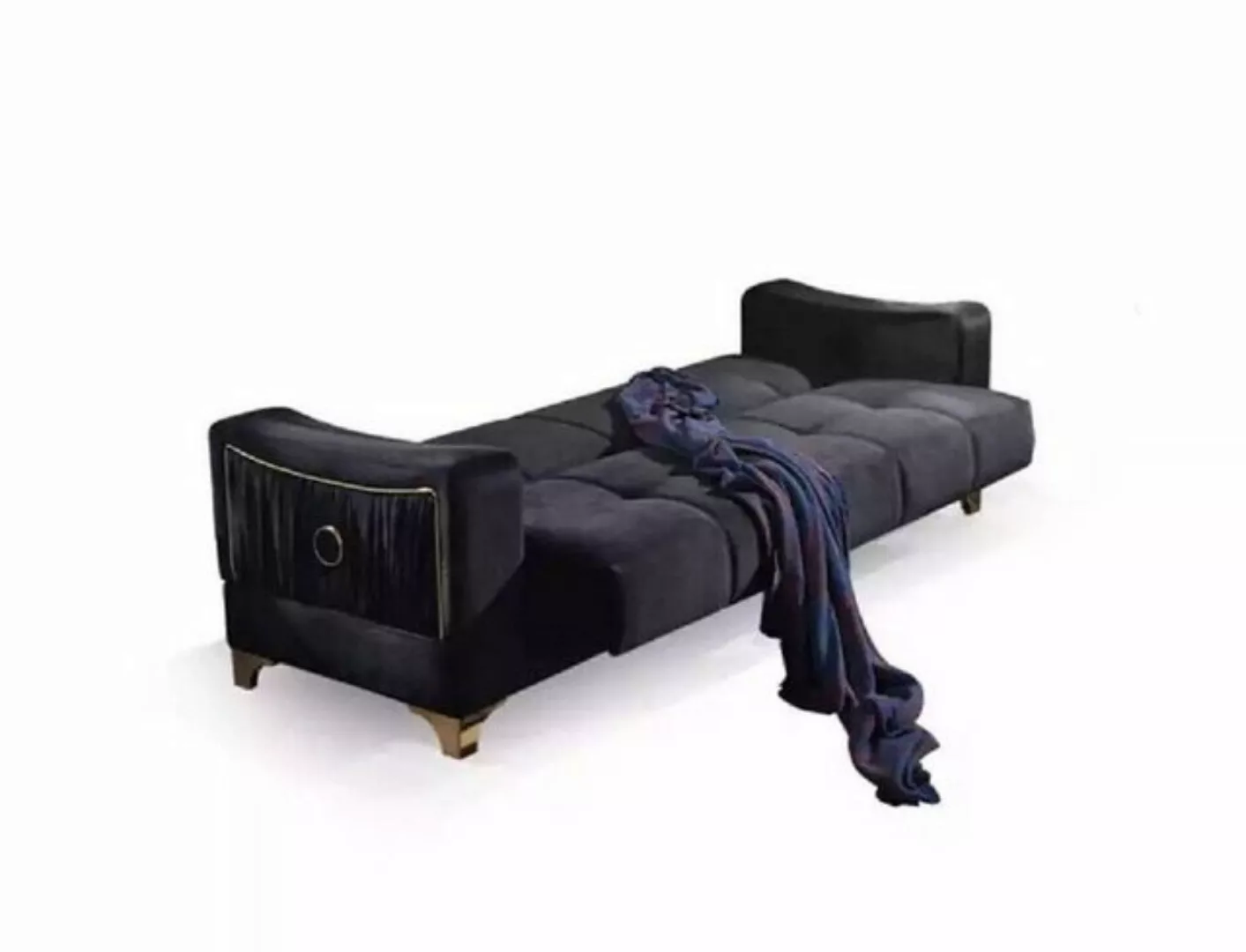 JVmoebel 3-Sitzer Schwarz Sofa 3-Sitzer Couch Sitzmöbel Polstersofa Wohnzim günstig online kaufen