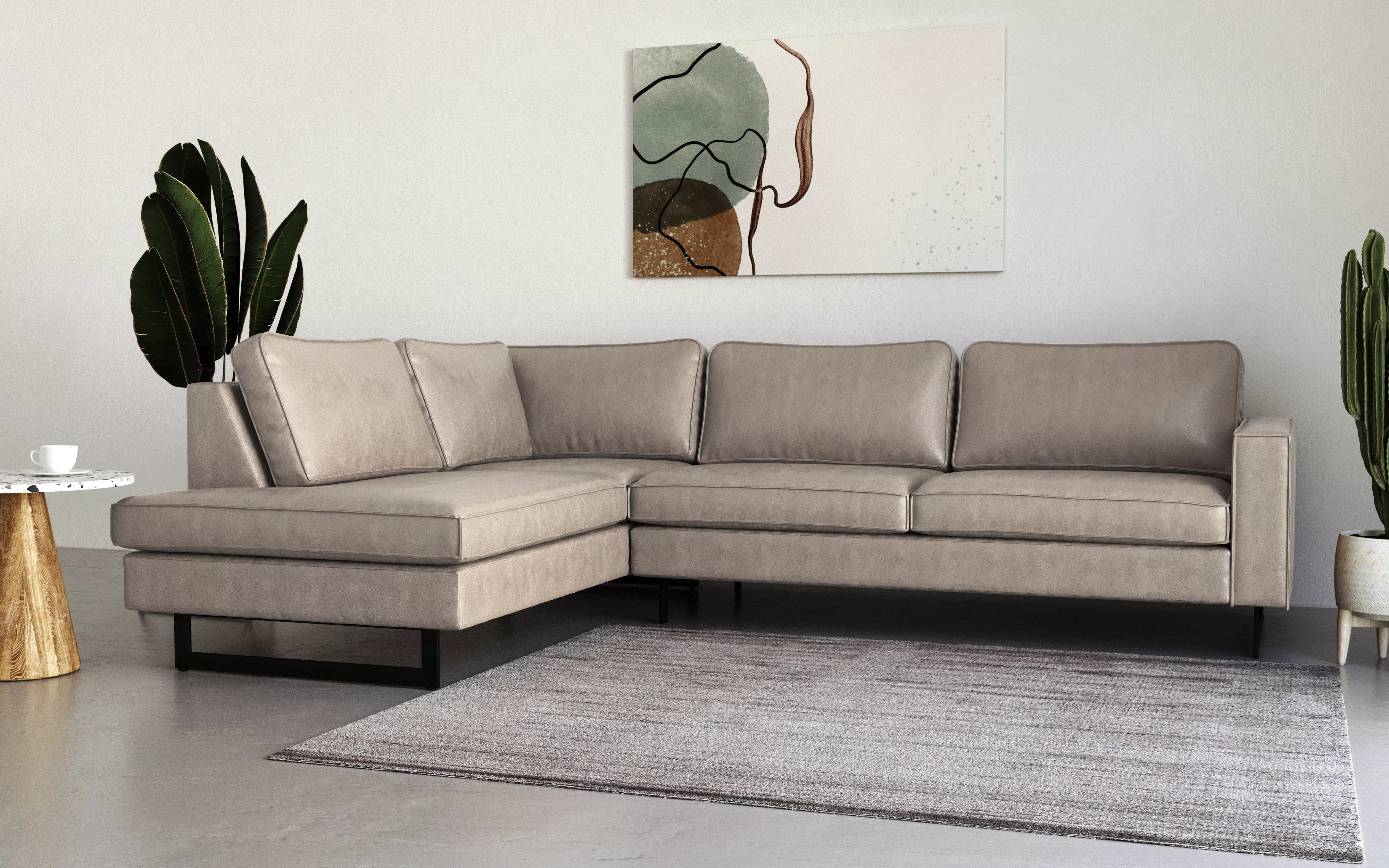 Places of Style Ecksofa "Pinto, 290 cm, Ottomane links / rechts", Cord, Fei günstig online kaufen