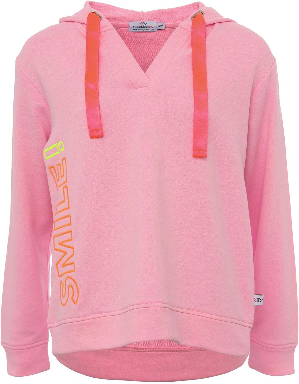 Zwillingsherz Sweatshirt "Smile", mit breiten Bändern, V-Ausschnitt und Det günstig online kaufen