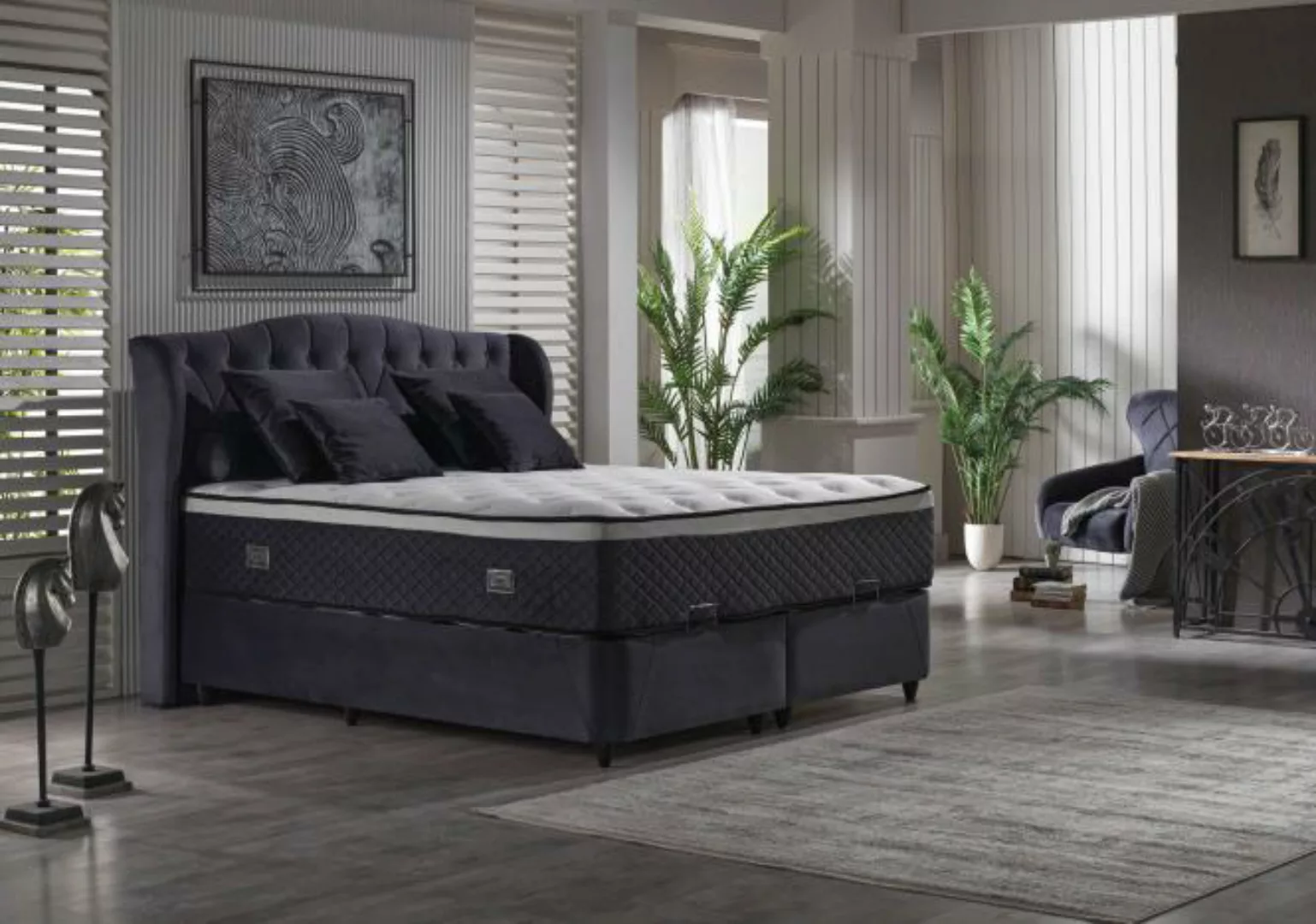 Boxspringbett inkl. Matraze + Topper + Bettkasten INDIGO von Seher Bomis Ba günstig online kaufen