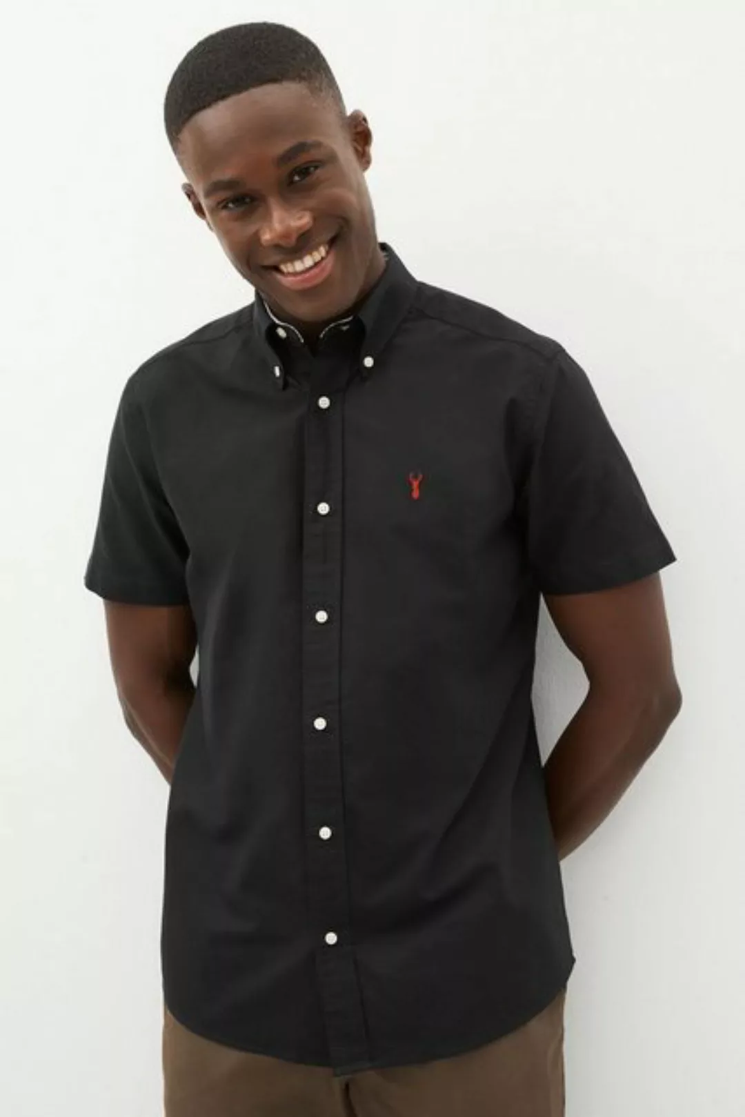 Next Kurzarmhemd Slim Fit Kurzarm-Oxfordhemd (1-tlg) günstig online kaufen