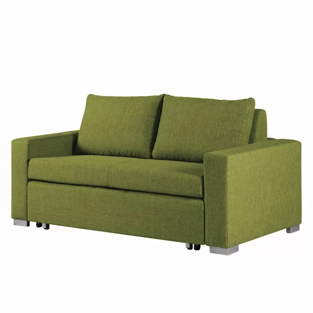 home24 mooved Schlafsofa Latina 2-Sitzer Grün Webstoff 170x90x90 cm (BxHxT) günstig online kaufen