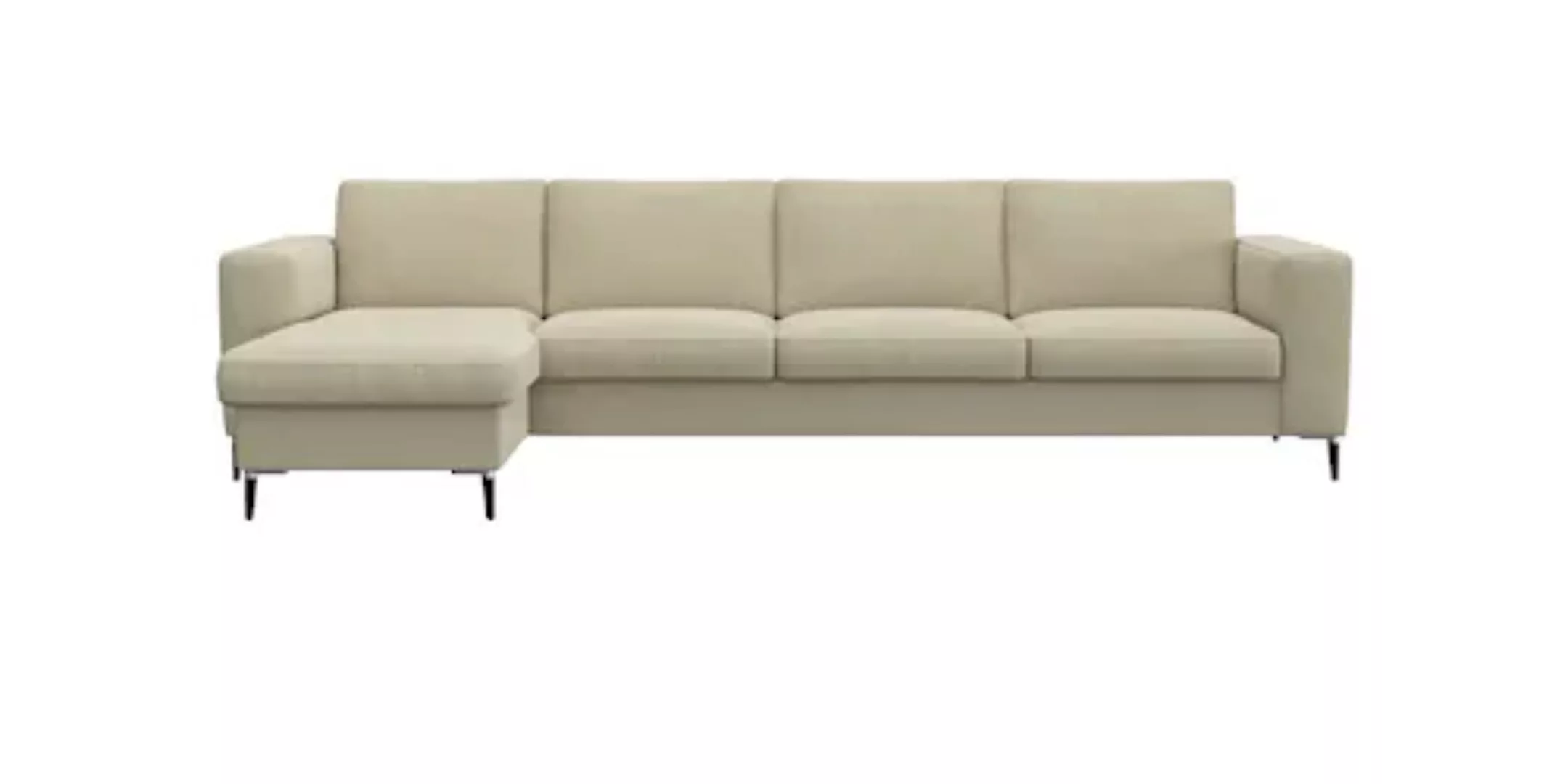 FLEXLUX Ecksofa »Fiore, L-Form«, breite Armlehnen, Kaltschaum, Füße Alu+sch günstig online kaufen