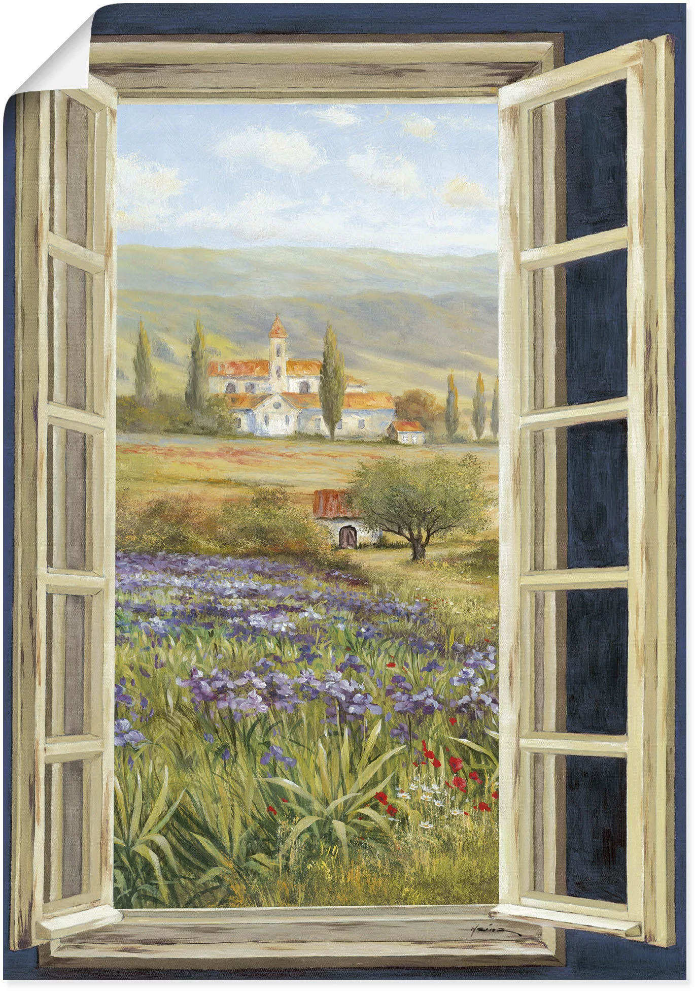 Artland Wandbild "Provence Fensterblick", Bilder von Europa, (1 St.), als A günstig online kaufen