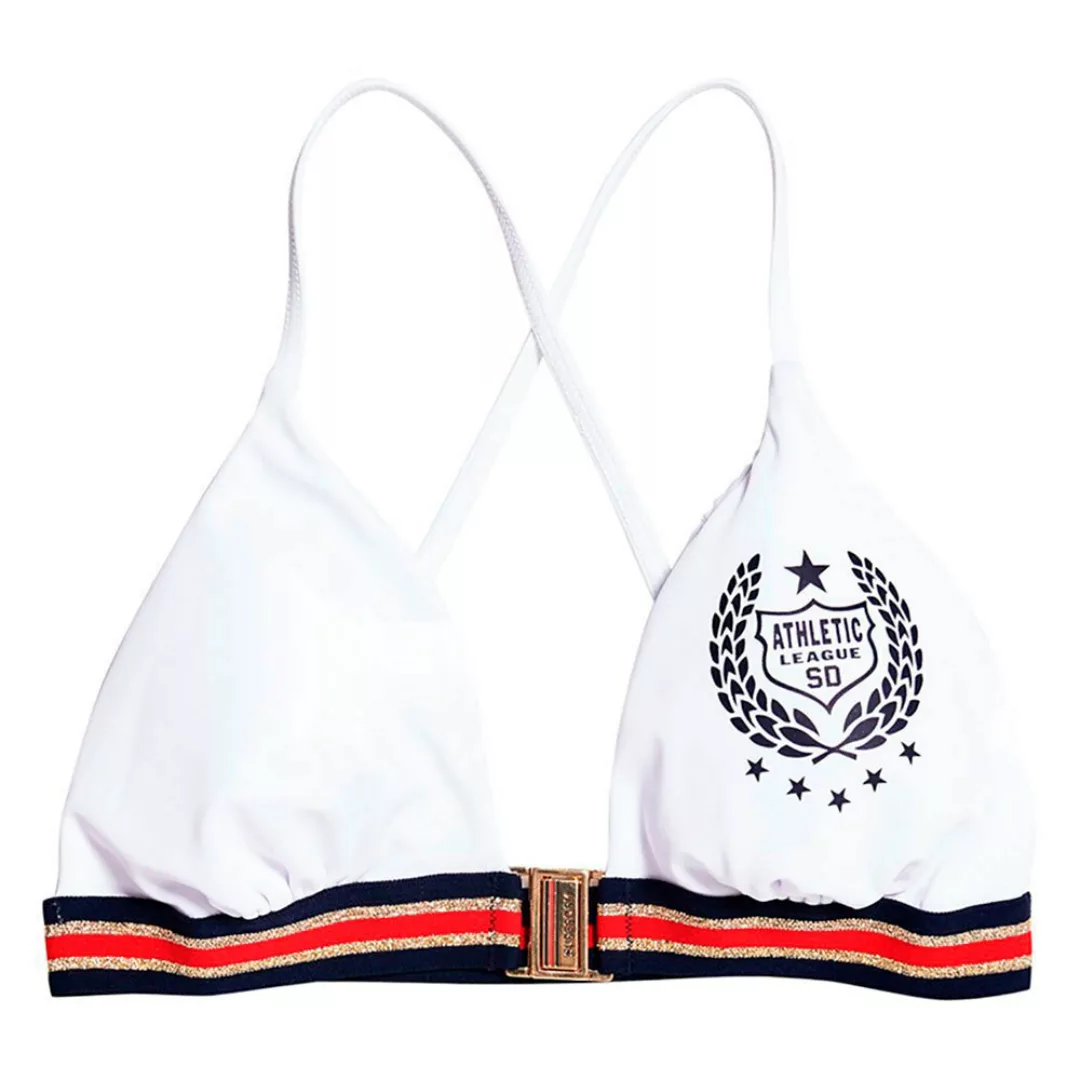 Superdry Crest Logo Fixed Tri Bikini Oberteil M White günstig online kaufen