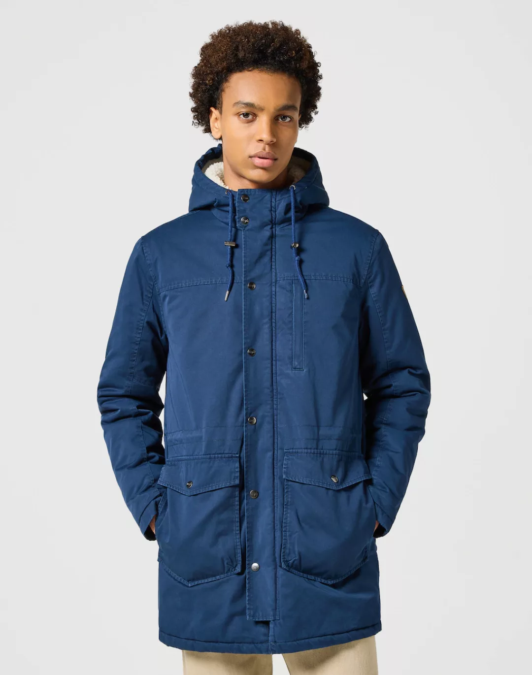 Wrangler Parka "HEAVY PUFFER JACKET", mit Kapuze, mit Kordelzug günstig online kaufen