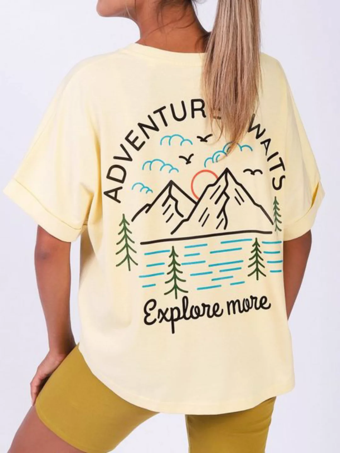 wat? Apparel Print-Shirt Adventure awaits (1-tlg) günstig online kaufen