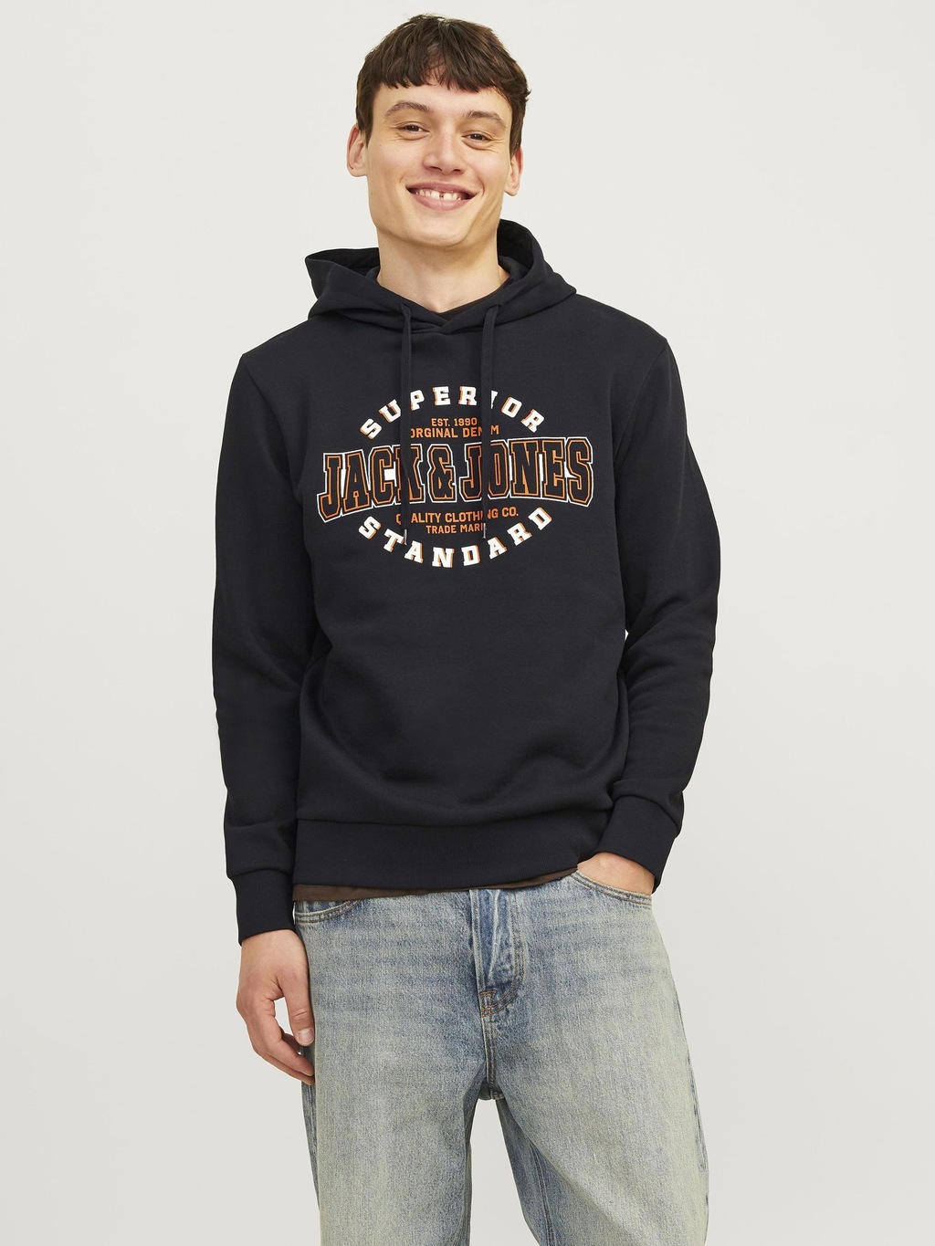 Jack & Jones Kapuzensweatshirt JJELOGO SWEAT HOOD 2 COL 24/25 NOOS günstig online kaufen