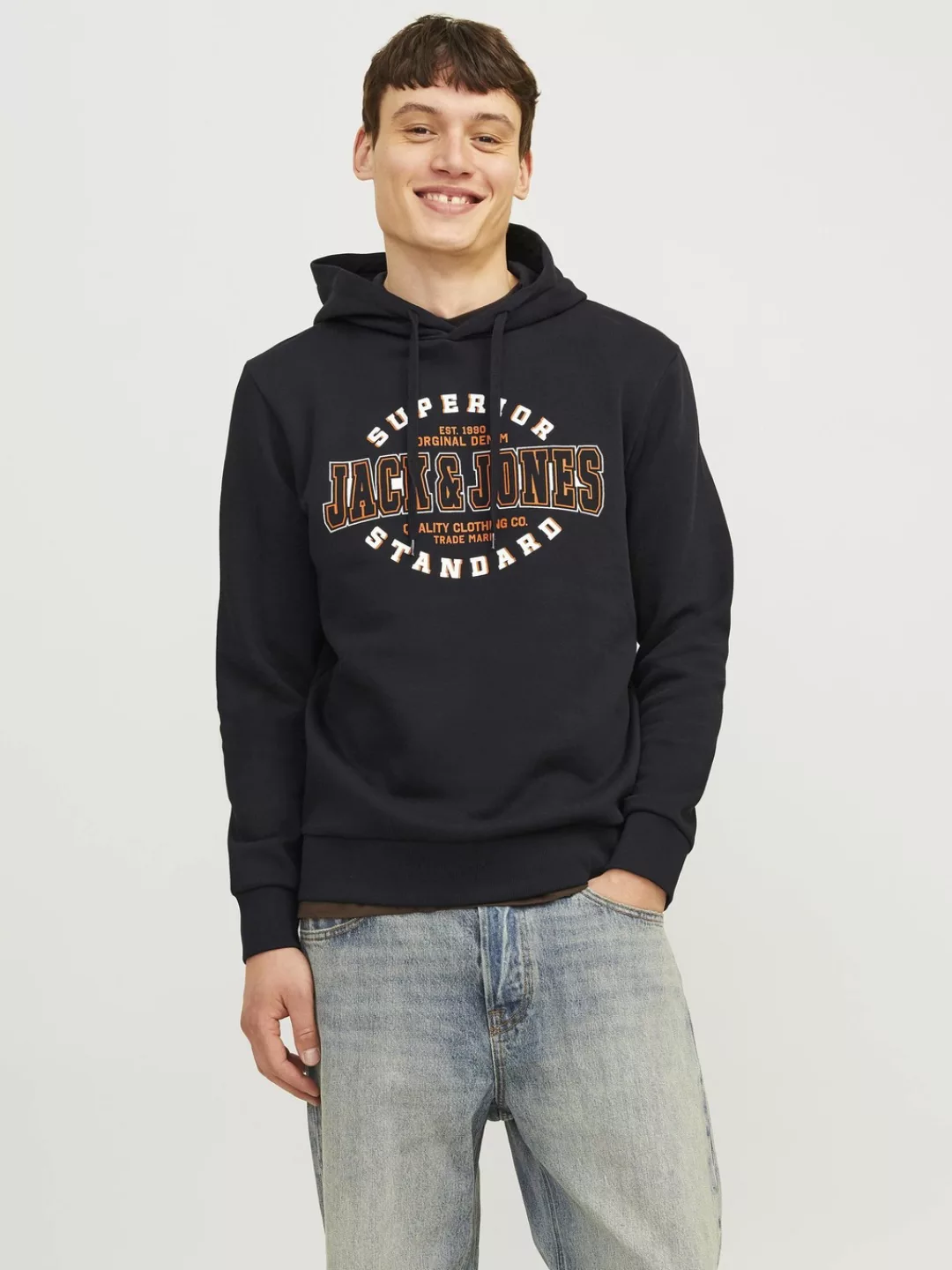 Jack & Jones Sweatshirt JJELOGO SWEAT HOOD 2 COL 24/25 NOOS günstig online kaufen