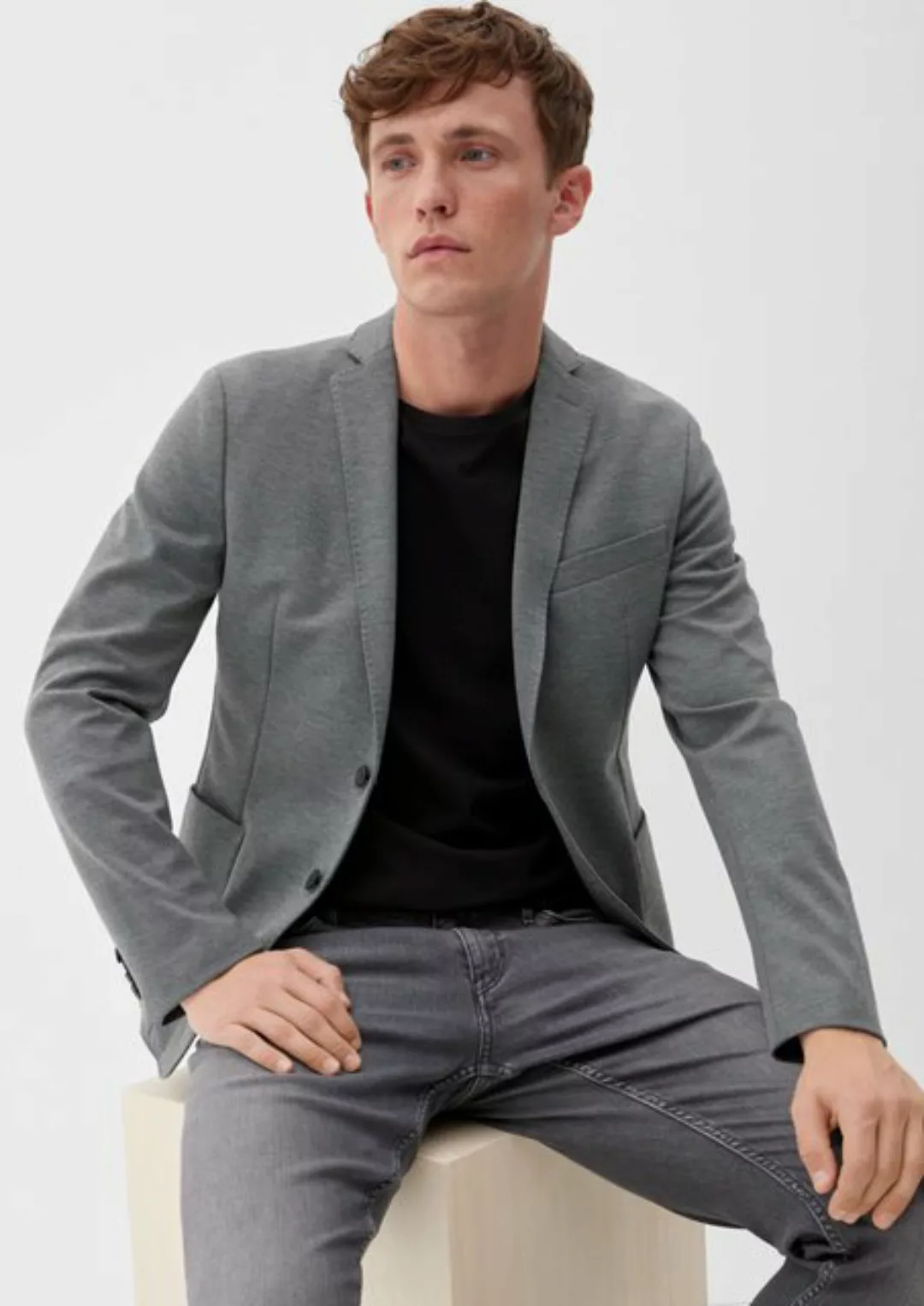s.Oliver BLACK LABEL Sakko Slim: Jogg Suit-Sakko günstig online kaufen
