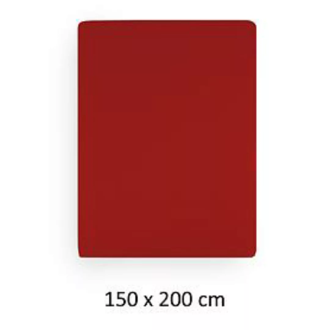 Spannbettlaken 'Lavara' rot, 150 x 200 cm günstig online kaufen