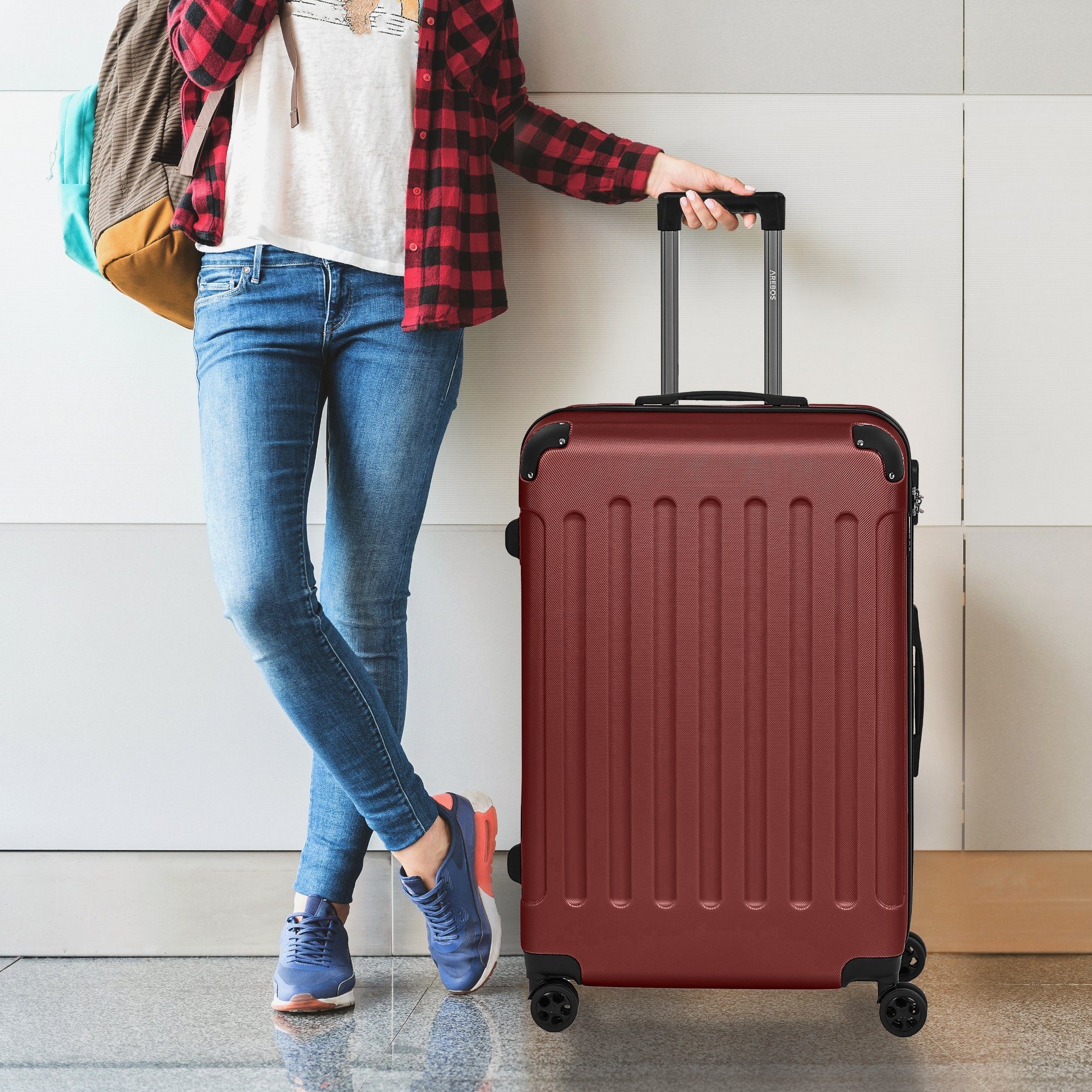 Arebos Kofferset Reisekoffer 4er Set Hartschalen günstig online kaufen