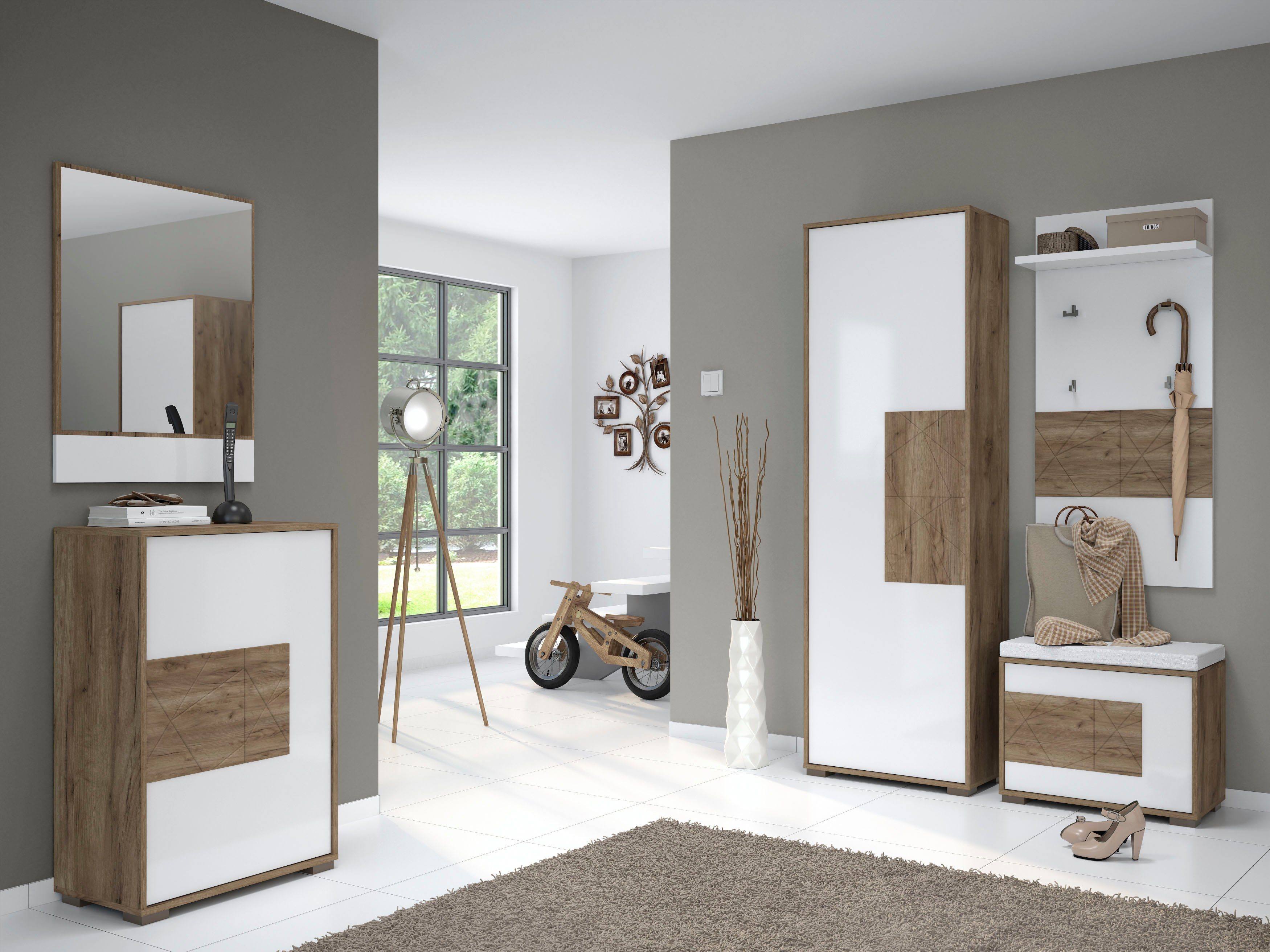 Places of Style Wandspiegel "Stela", (H/B): 80,6/62,4cm), UV lackiert günstig online kaufen