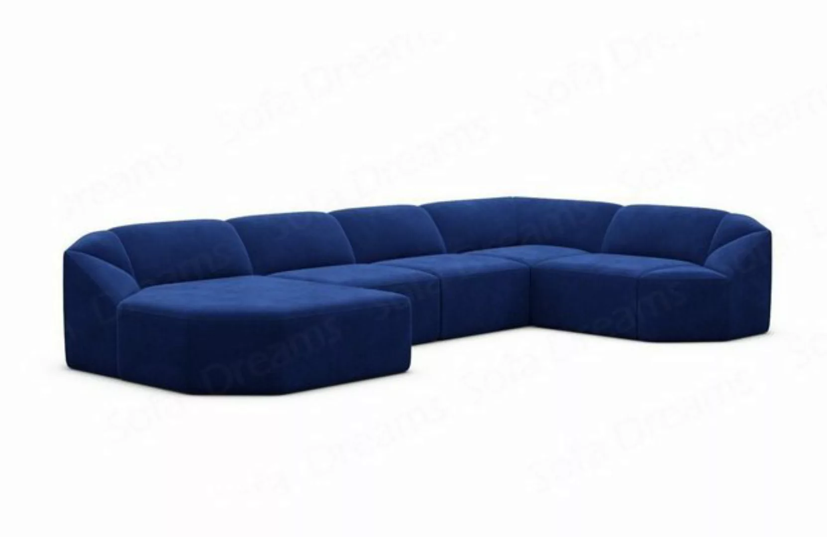 Sofa Dreams Wohnlandschaft Designer Stoff Sofa Cabrera U Form Samtstoff Sto günstig online kaufen