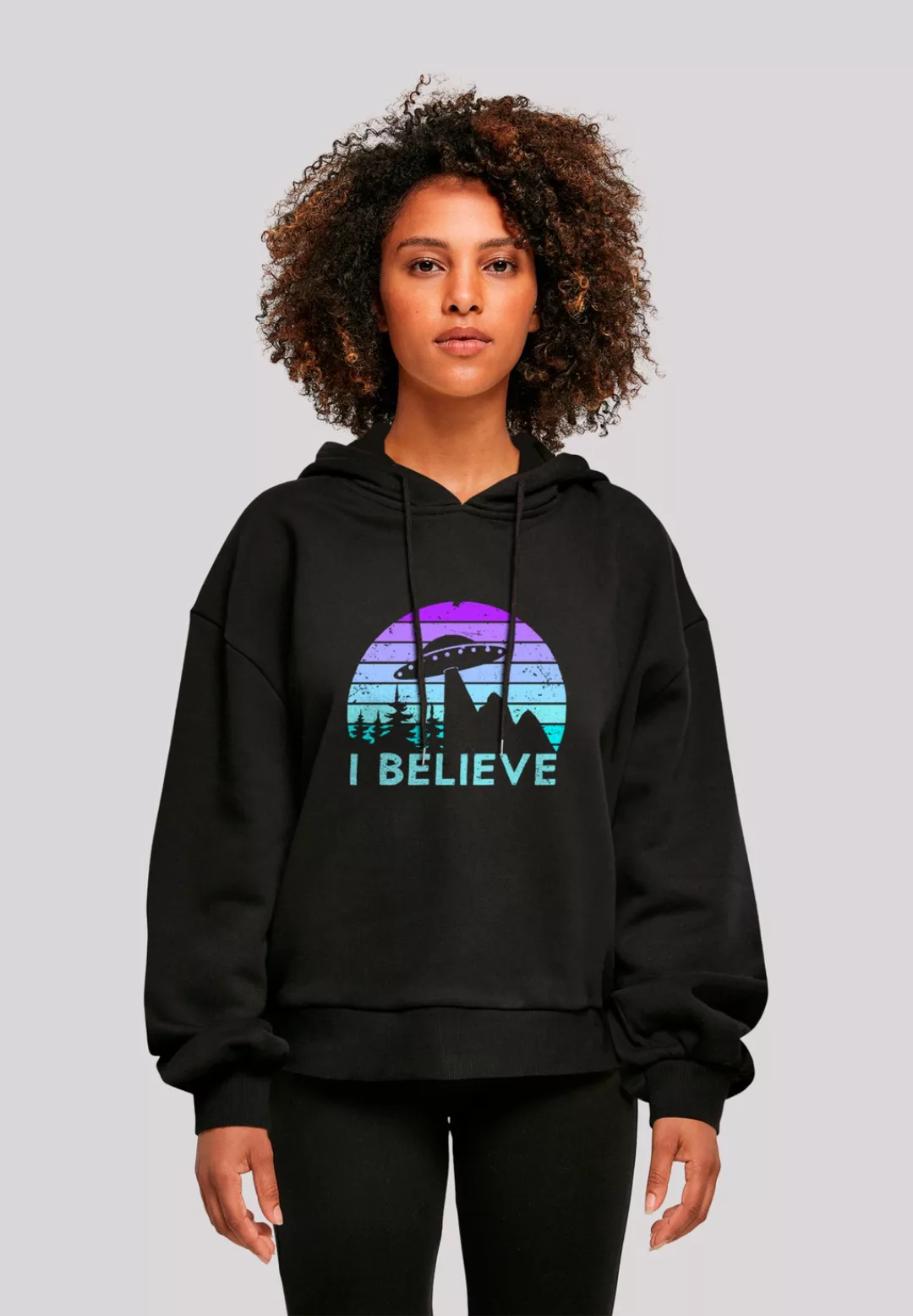 F4NT4STIC Sweatshirt "I BELIEVE UFO Alien Raumschiff Retro", Premium Qualit günstig online kaufen